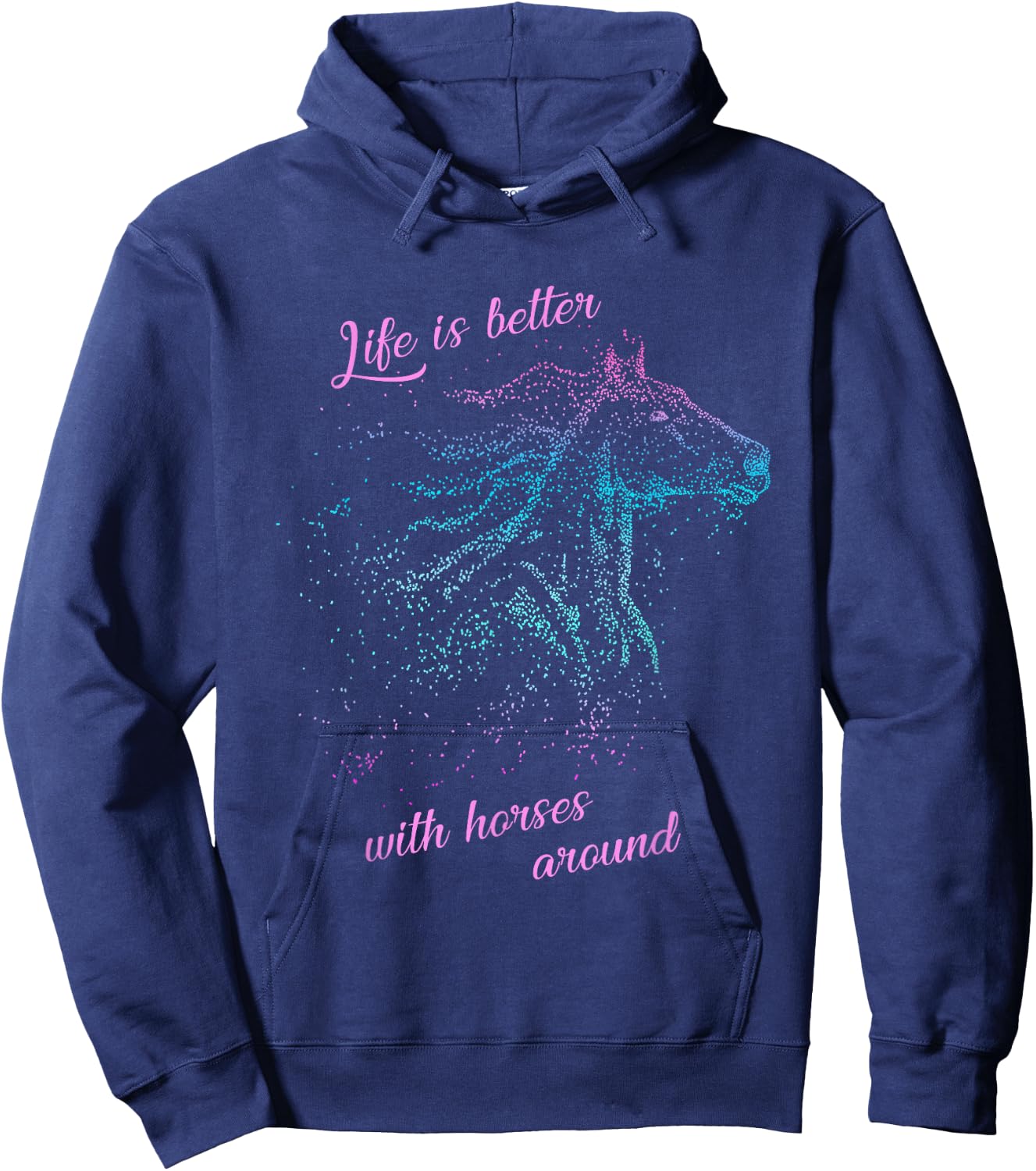 Horse Shirts And Girls: Life Is Better With Horses Hoodie - Hoodie | Navy