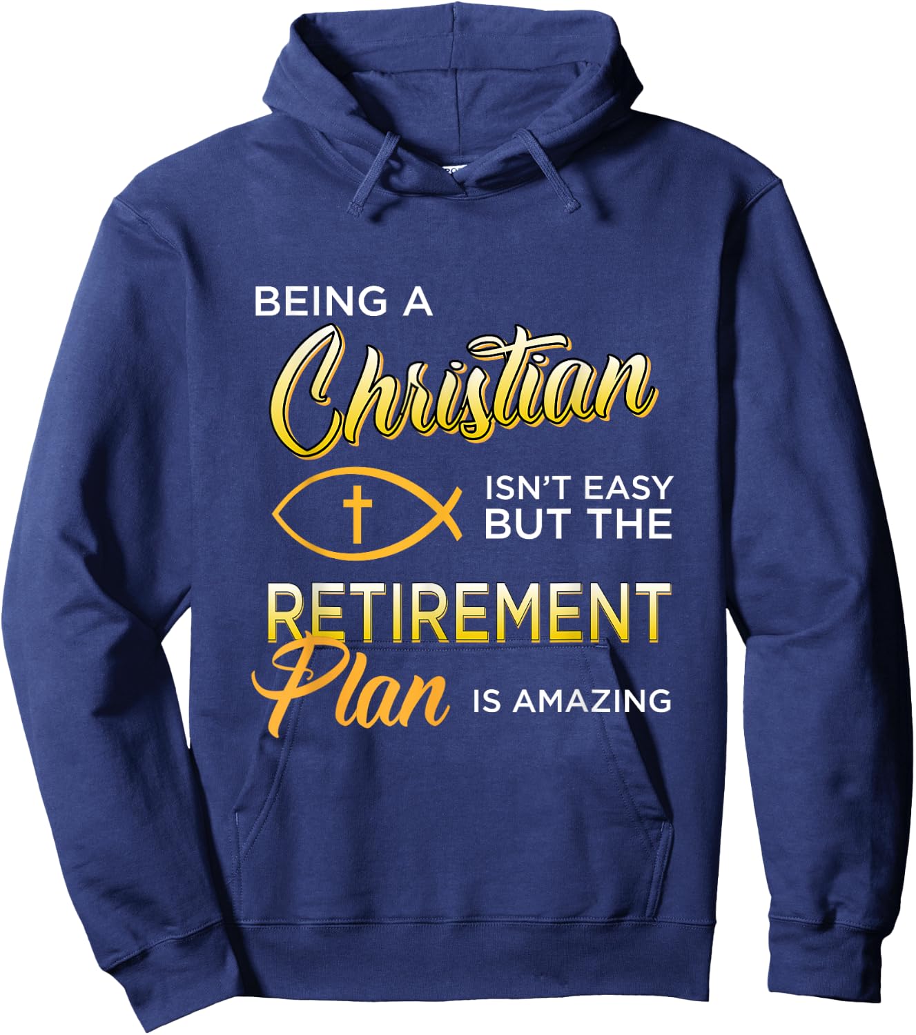 Christian Gospel and Bible Phrase for our Lord Jesus Hoodie - Hoodie | Navy