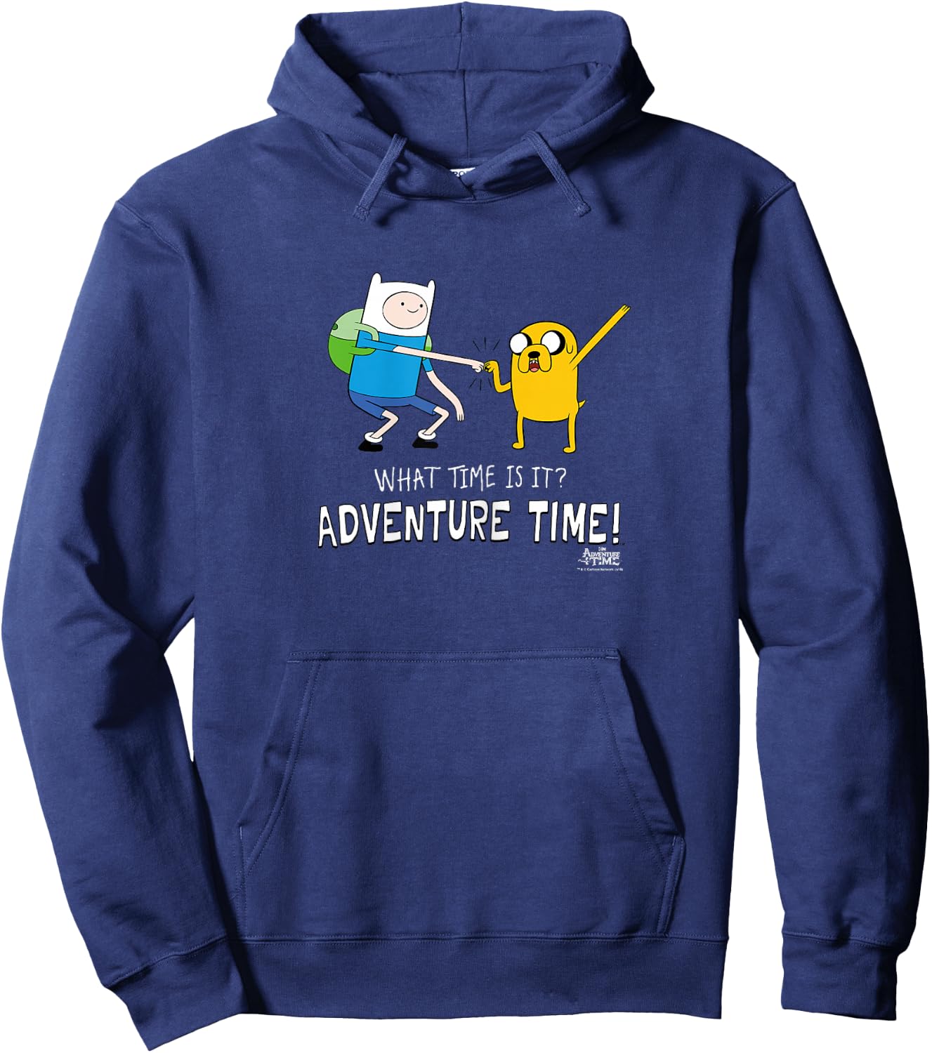 Adventure Time Finn and Jake Fist Bump Hoodie - Hoodie | Navy