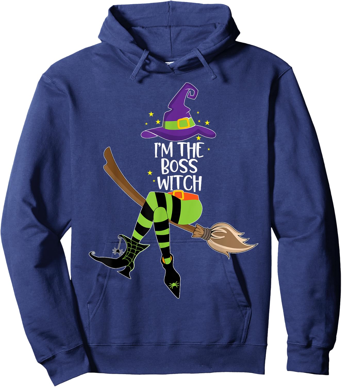 Im the Boss Witch Shirt Halloween Matching Group Costume Hoodie - Hoodie | Navy