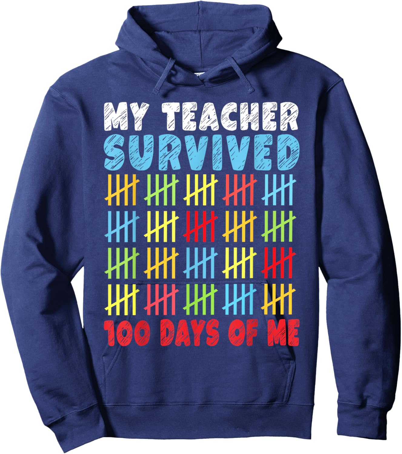 100 Days of School Kids 100th Day of School Costume Outfits Hoodie - Hoodie | Navy
