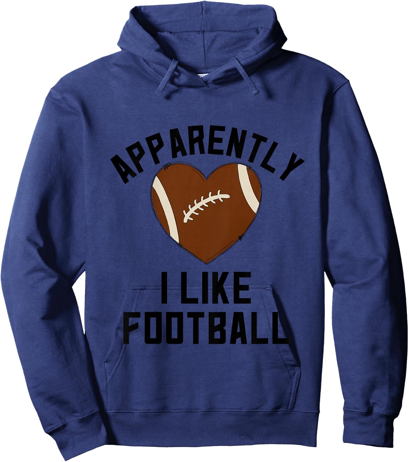 Kids Pink Football Shirts For Girls Apparently I Like Football Hoodie - Hoodie | Navy