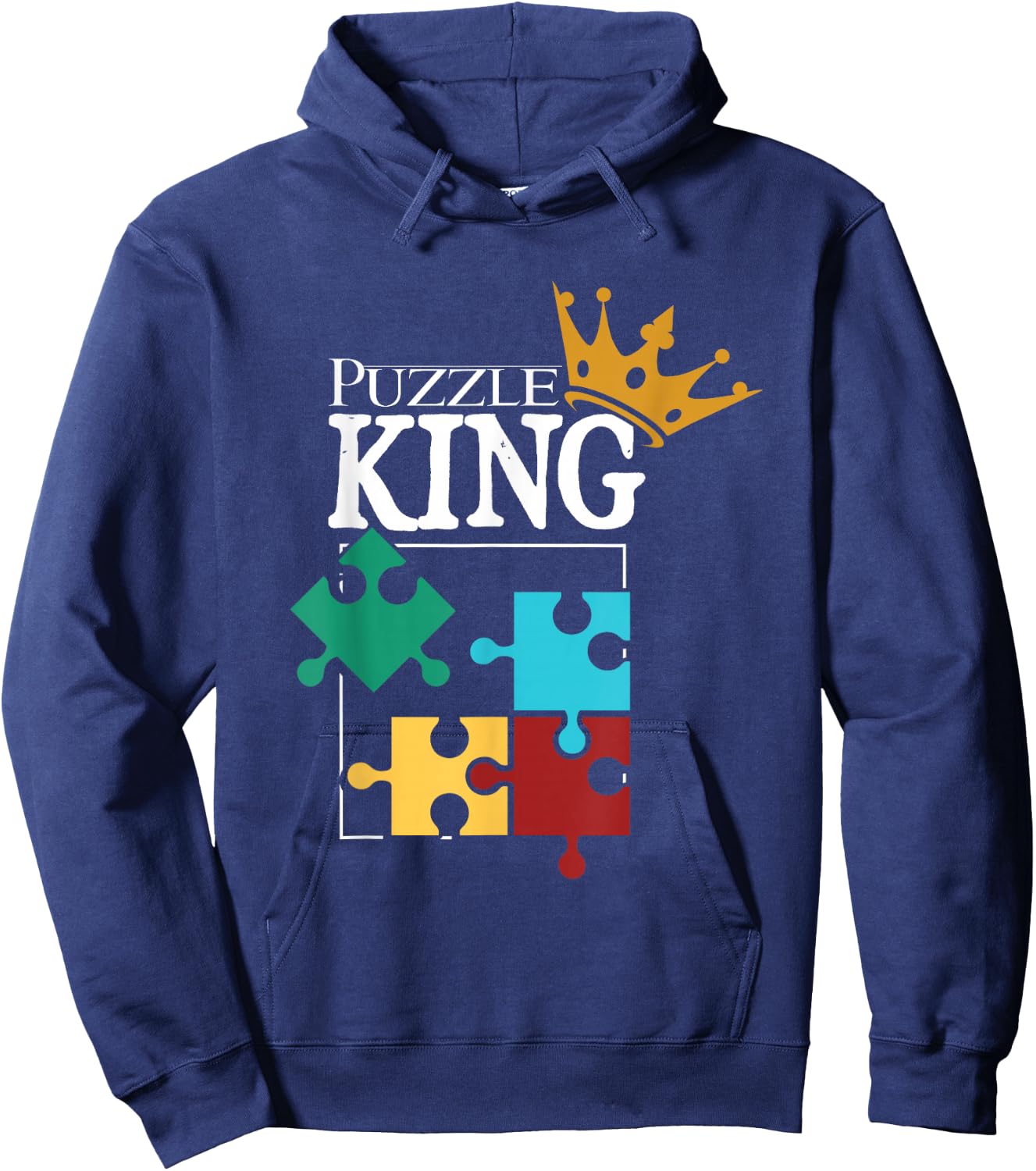 Puzzle King | Puzzle Lovers | Puzzle Pieces Hoodie - Hoodie | Navy