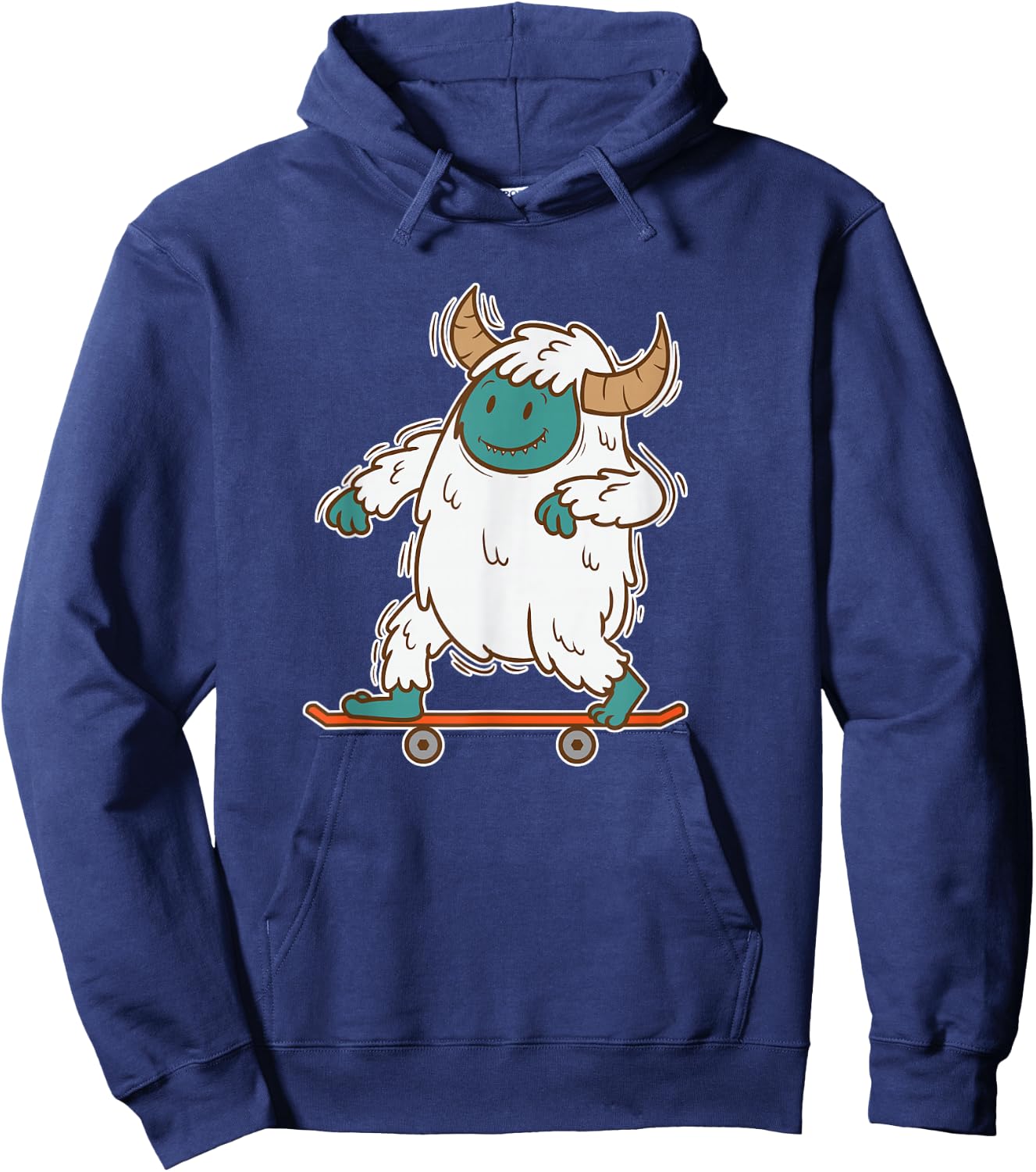 Yeti skating Snowman Hoodie - Hoodie | Navy