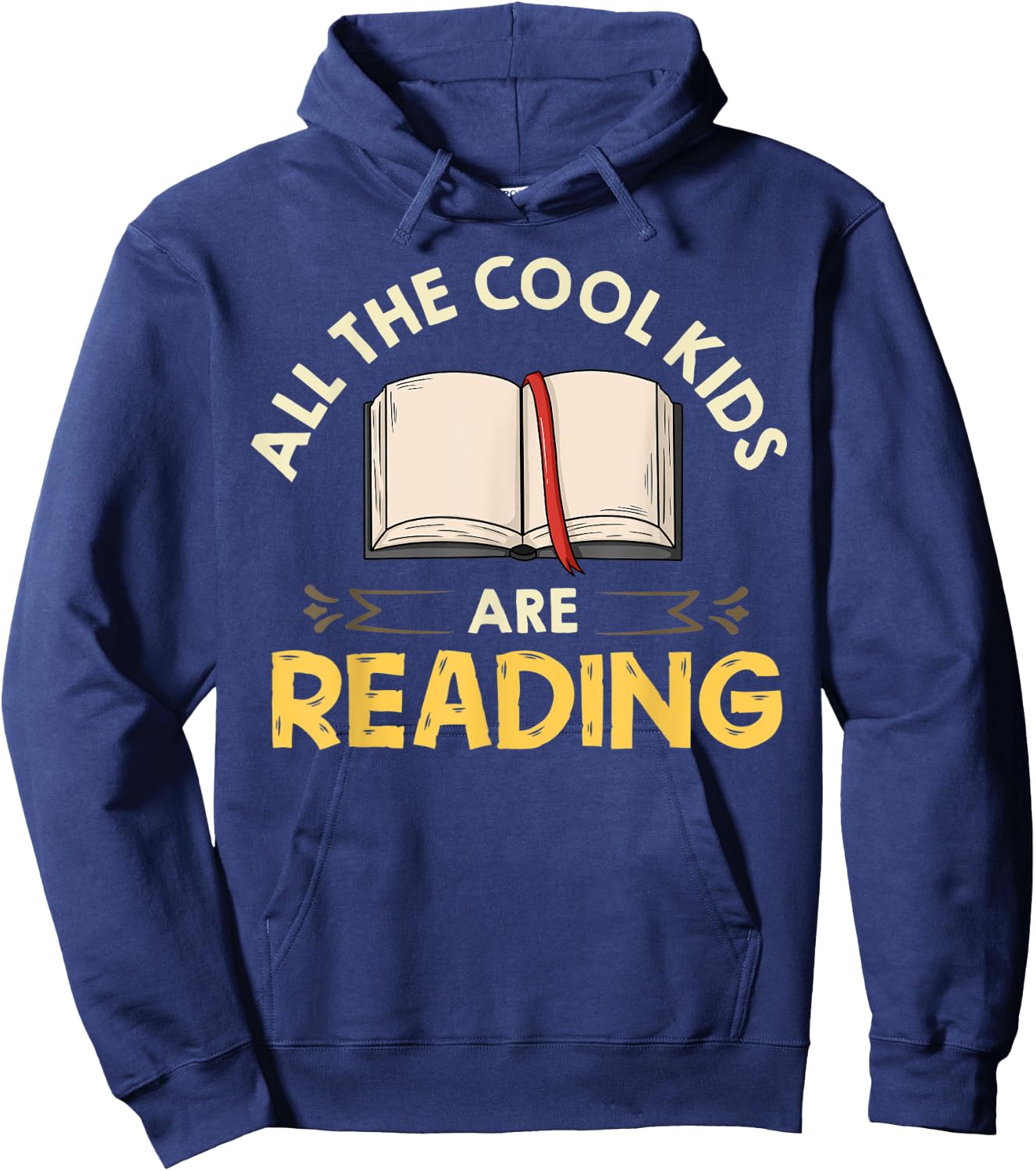 All The Cool Kids Are Reading Gift Book Reading Hoodie - Hoodie | Navy