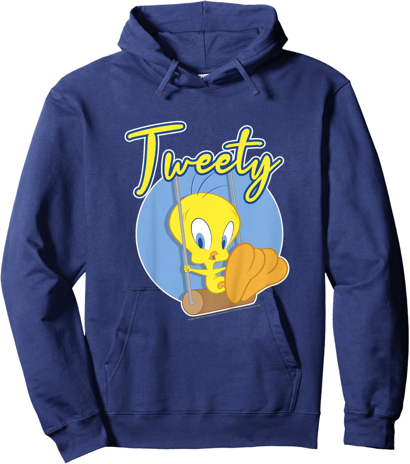 Kids Looney Tunes Youth Tweety Bird Cheeky Swing Vintage Portrait Hoodie - Hoodie | Navy