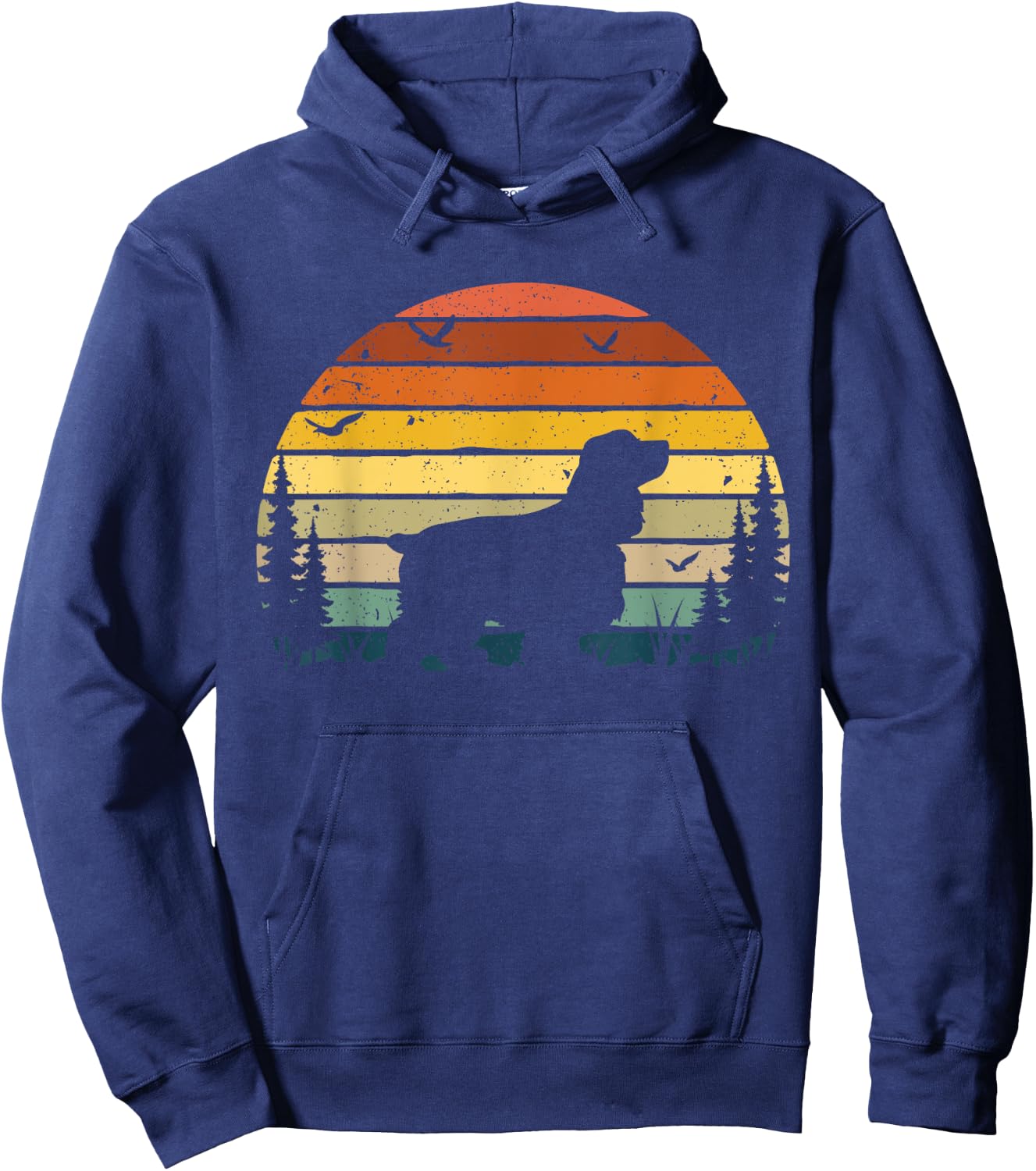 Cocker Spaniel Vintage Retro Dog Pet Gift Women Girls Kids Hoodie - Hoodie | Navy