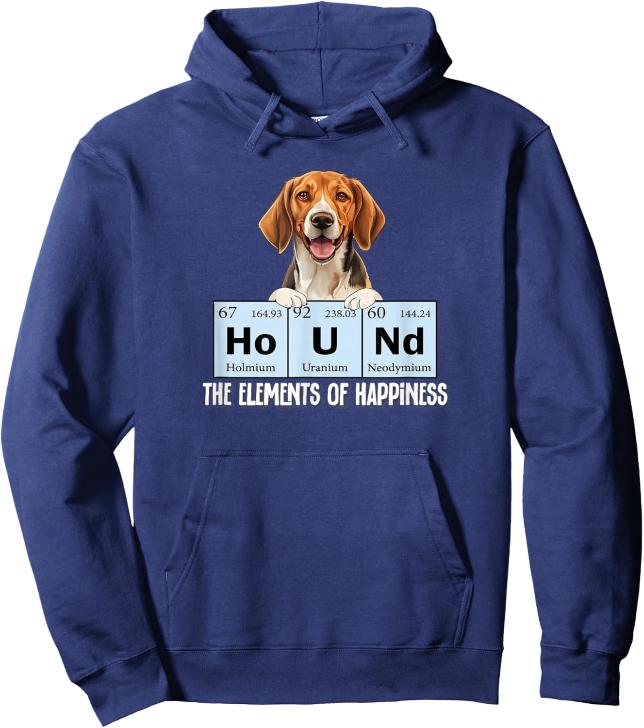 Funny Elements of Happiness American Foxhound Lover Hoodie - Hoodie | Navy