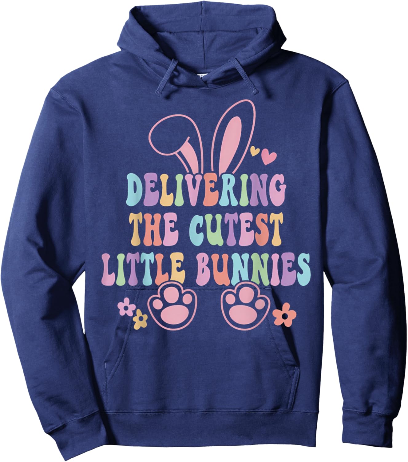 Labor And Delivery Nurse Easter Bunny L&D Nurse Easter Day Hoodie - Hoodie | Navy