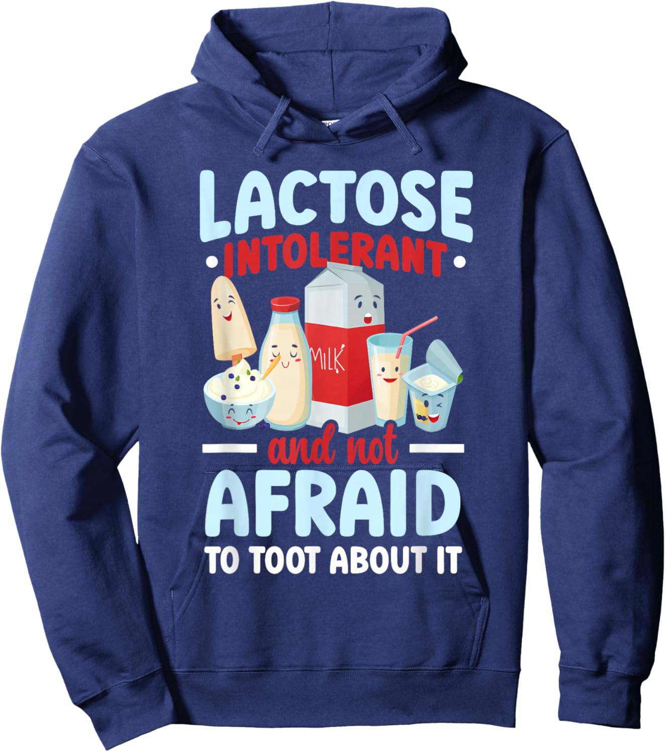 Milk Funny Lactose Intolerant Cheese Hoodie - Hoodie | Navy