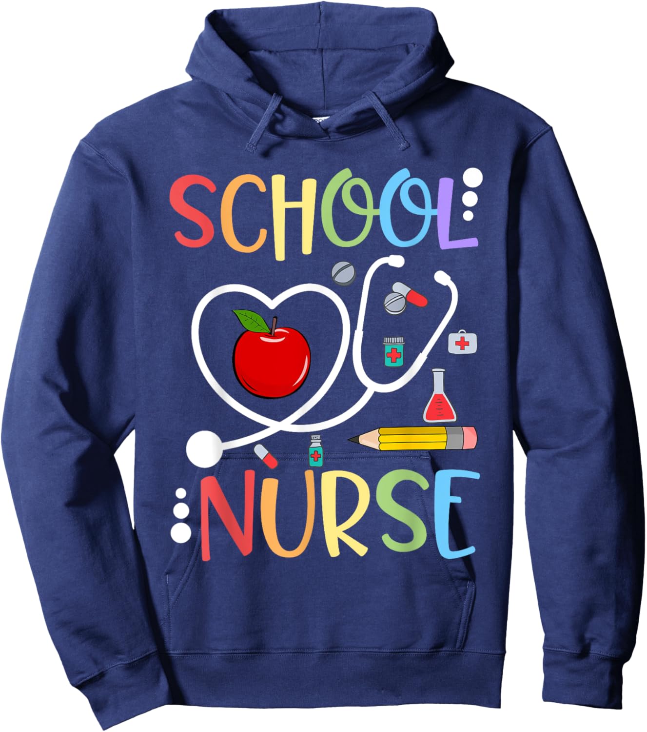 School Nurse Appreciation Nursing Nurse Day & Nurse Week Hoodie - Hoodie | Navy