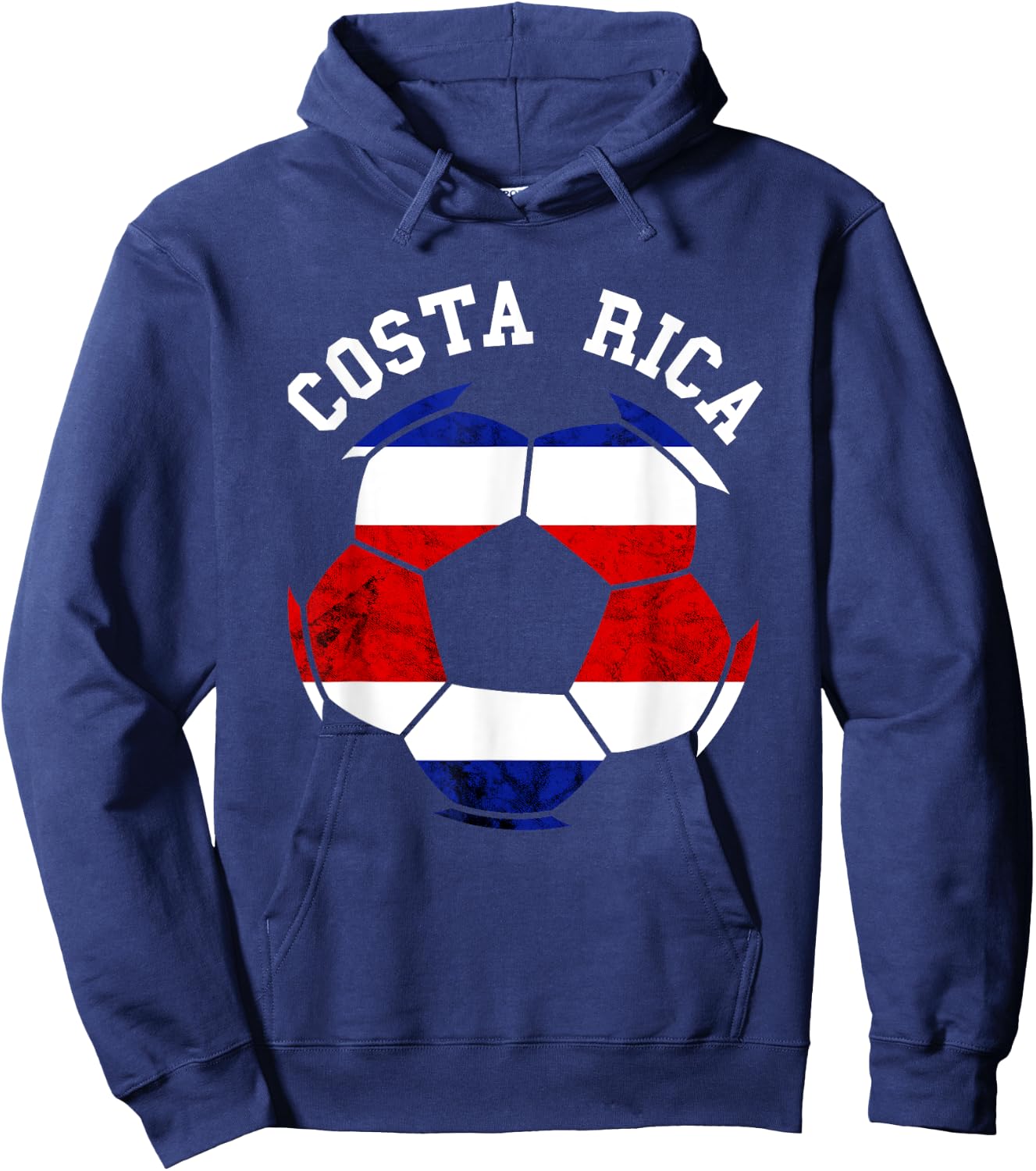 Costa Rica Ball Costa Rican Flag Costa Rica Soccer Hoodie - Hoodie | Navy
