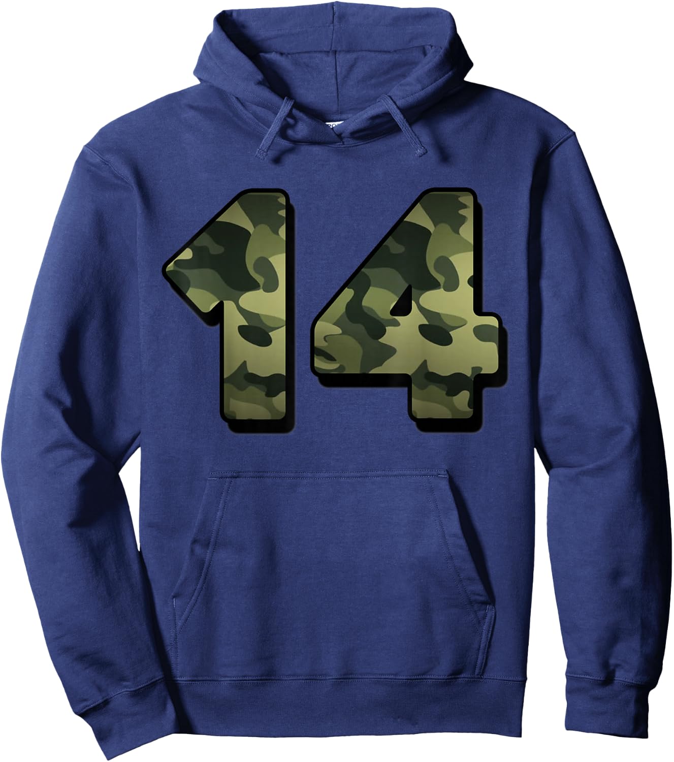 14th Birthday 14 Years Old Party Camouflage Gift Hoodie - Hoodie | Navy