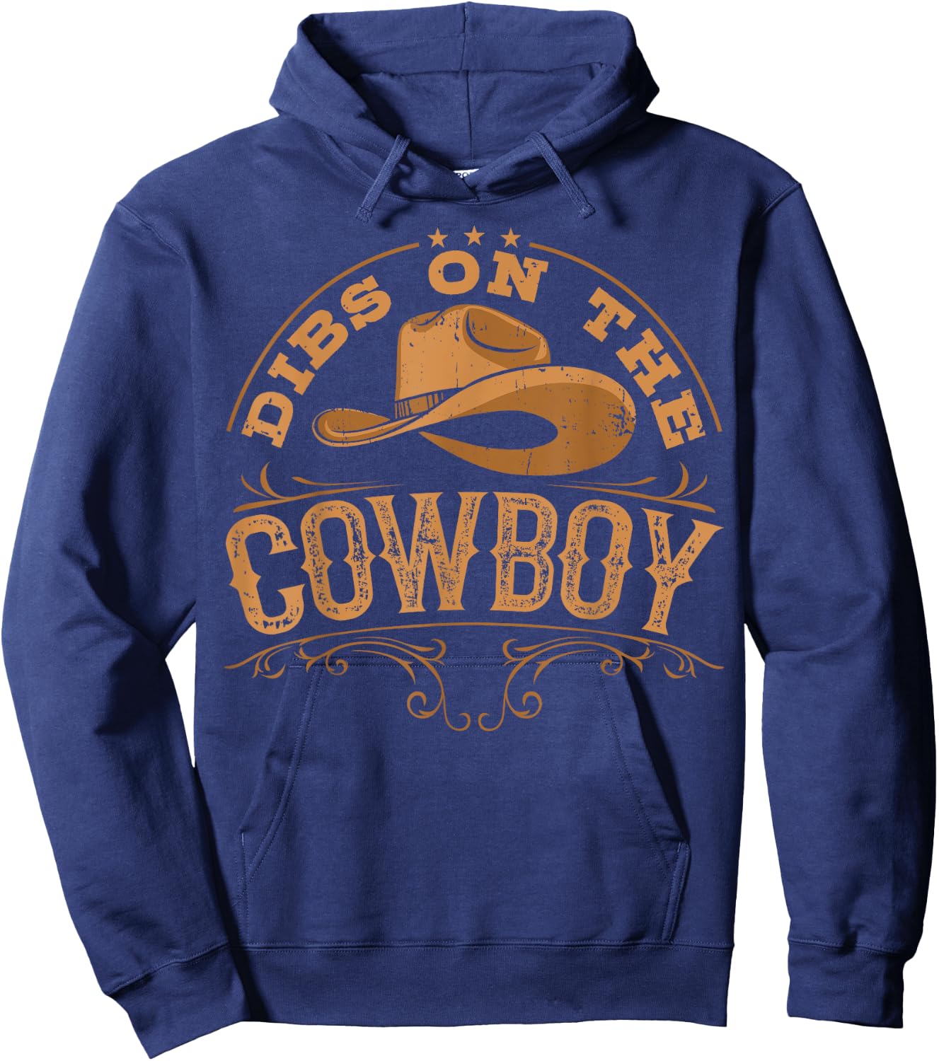 Dibs On The Cowboy Rodeo Ranch Girlfriend Wife Lipstick Hoodie - Hoodie | Navy