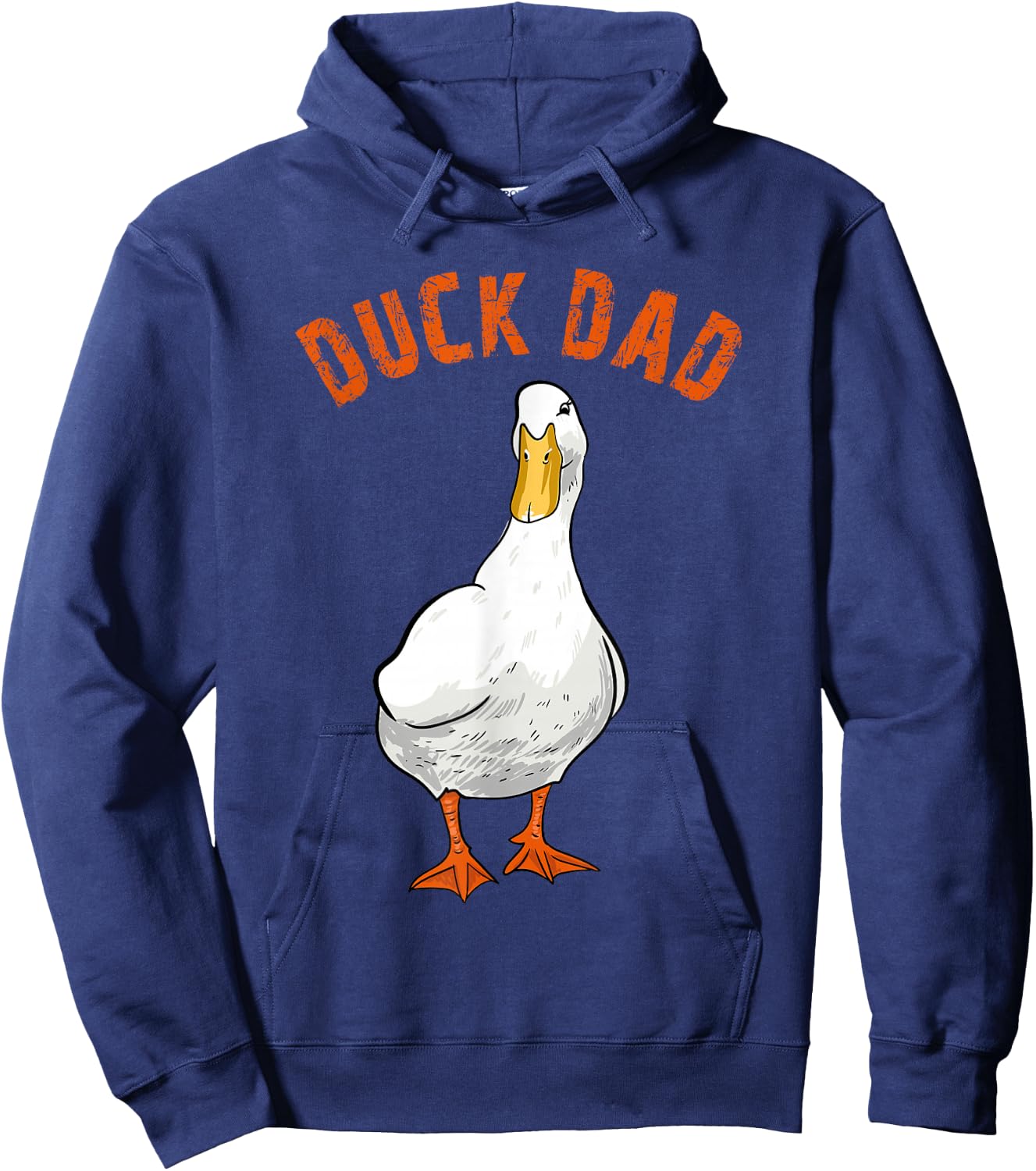 Cute Duck Dad Lover Illustration Gift Duck Owner Gifts Hoodie - Hoodie | Navy