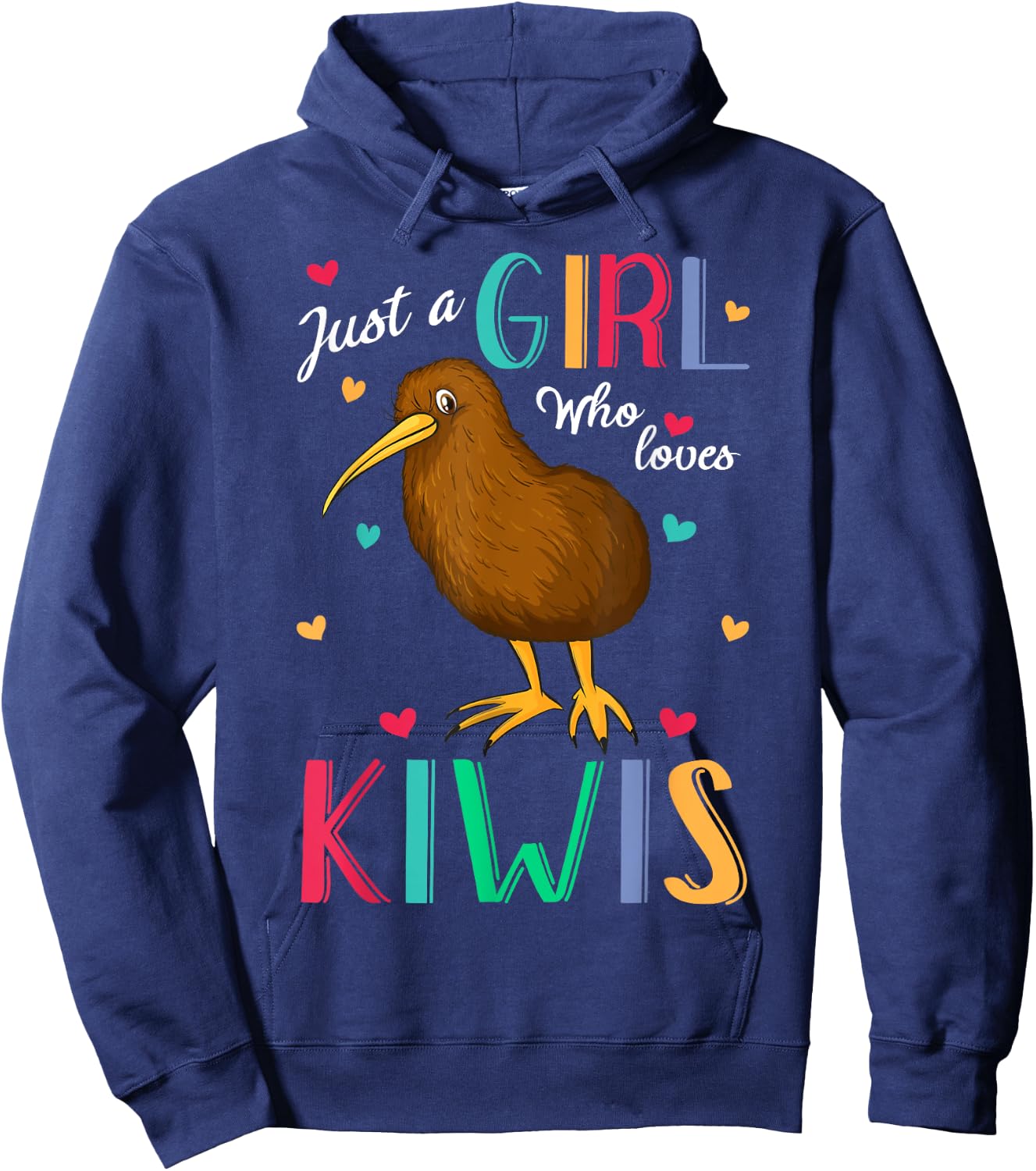 Just A Girl Who Loves Kiwis Bird Shirt Kiwi Bird Gift Hoodie - Hoodie | Navy