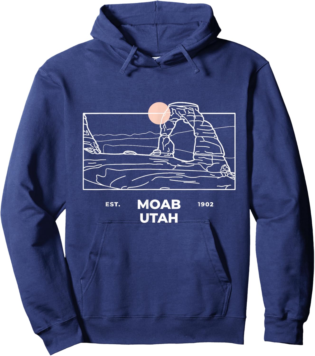Moab City Utah Arches National Park Delicate Arch Souvenir Hoodie - Hoodie | Navy