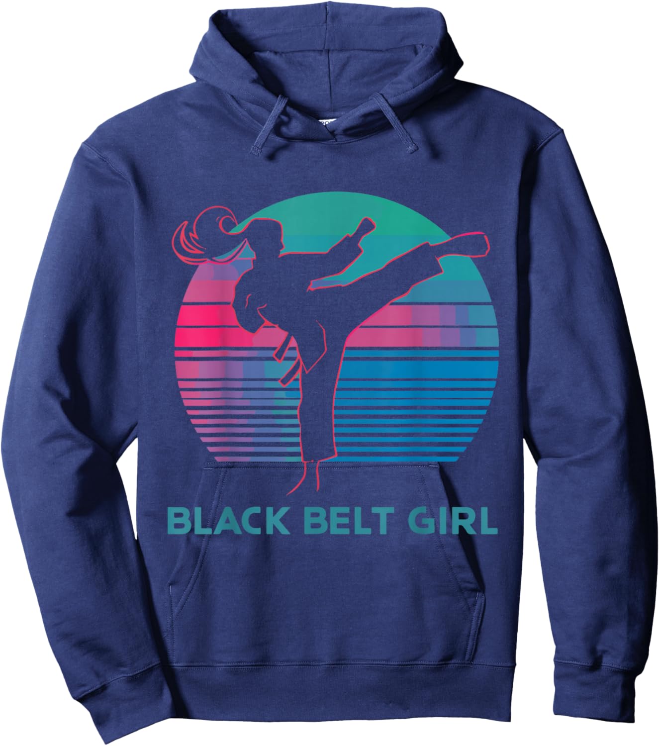 Black Belt Girl Hoodie - Hoodie | Navy