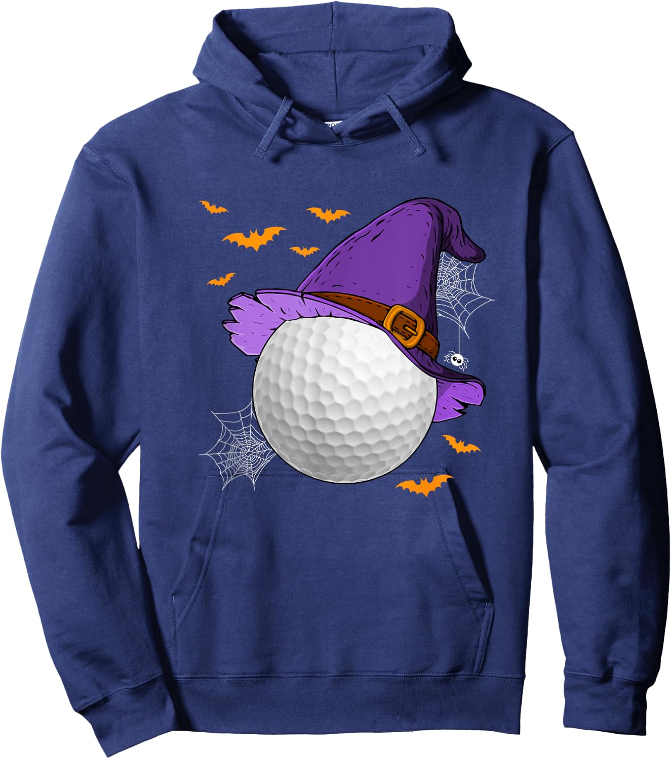 Golf Ball Witch Hat Pumpkin Spooky Halloween Costume Hoodie - Hoodie | Navy