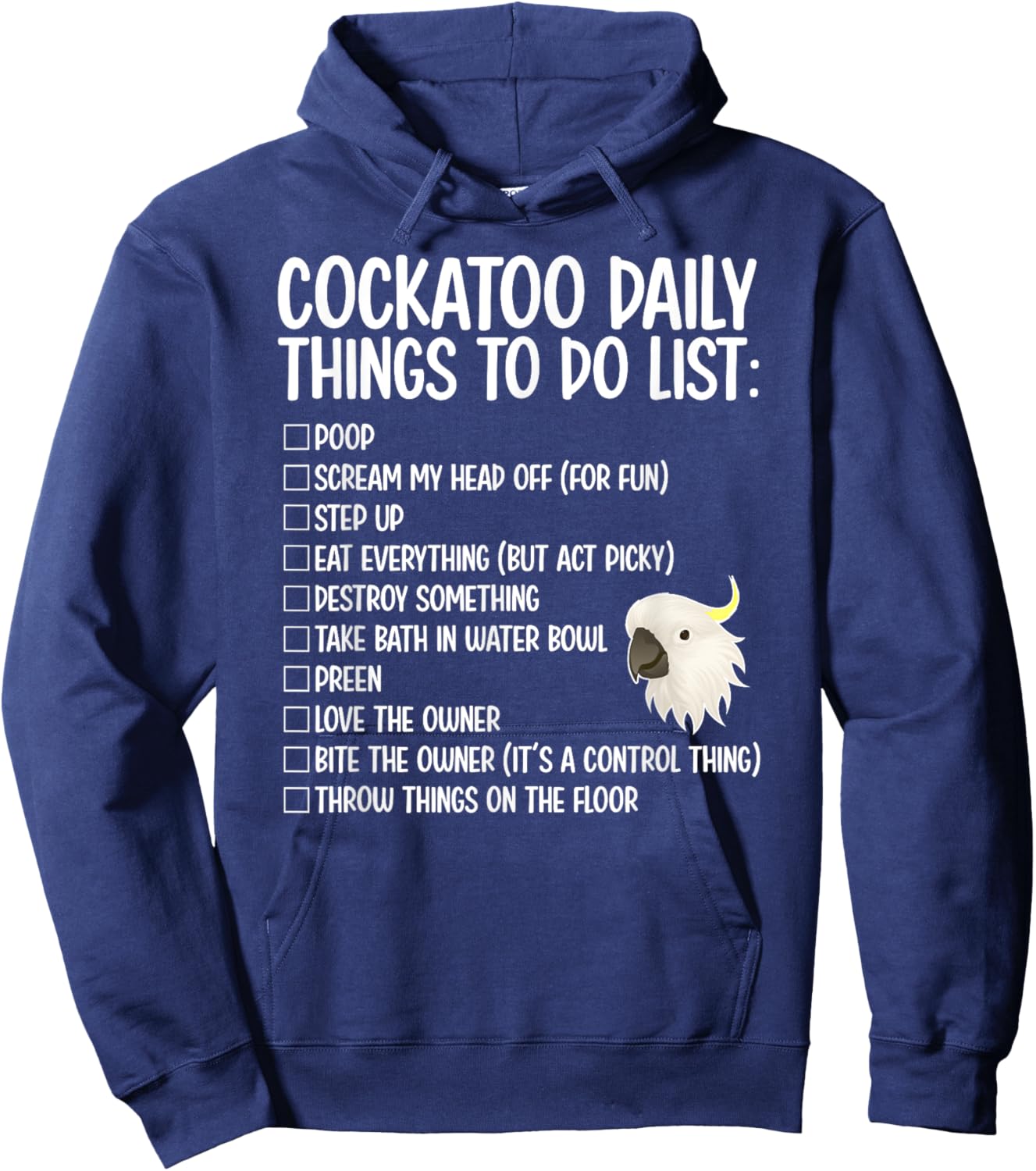 Cockatoo Daily Things Cockatoo Owner Cockatoo Mom Hoodie - Hoodie | Navy