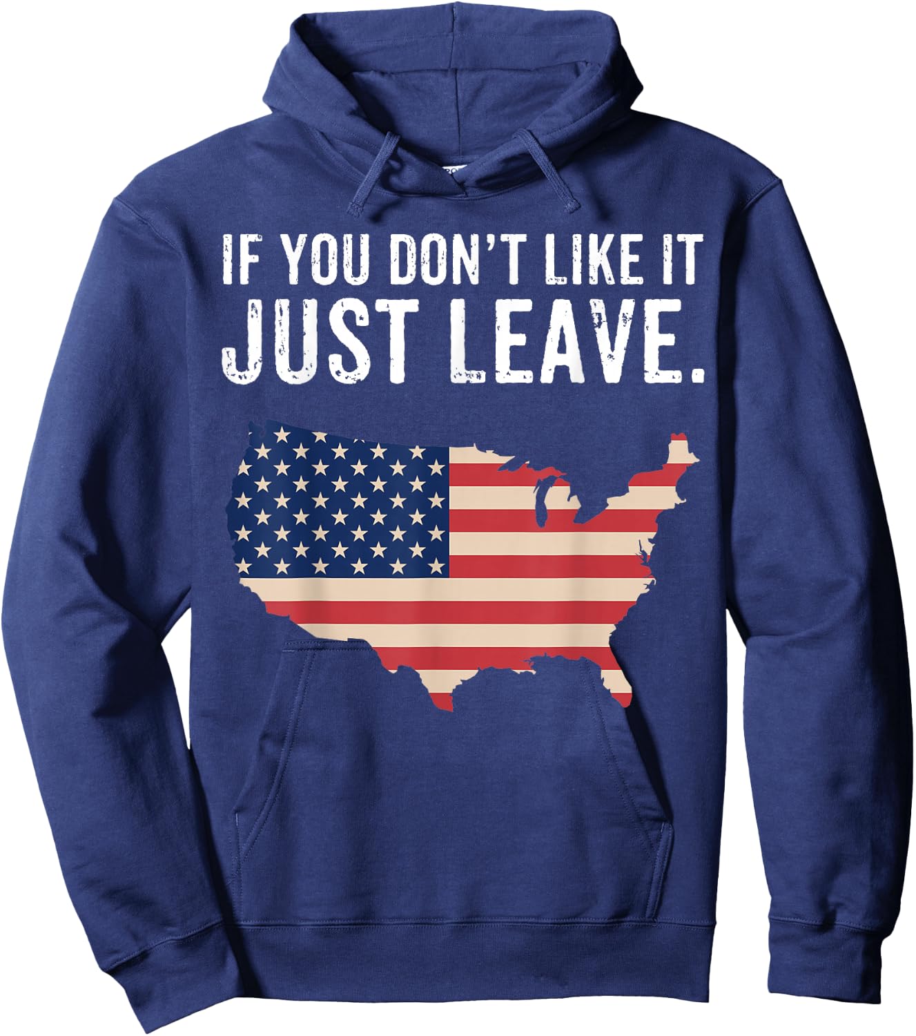 Betsy Ross If You Don't Like It Just Leave Patriotic Flag Women Men Hoodie - Hoodie | Navy