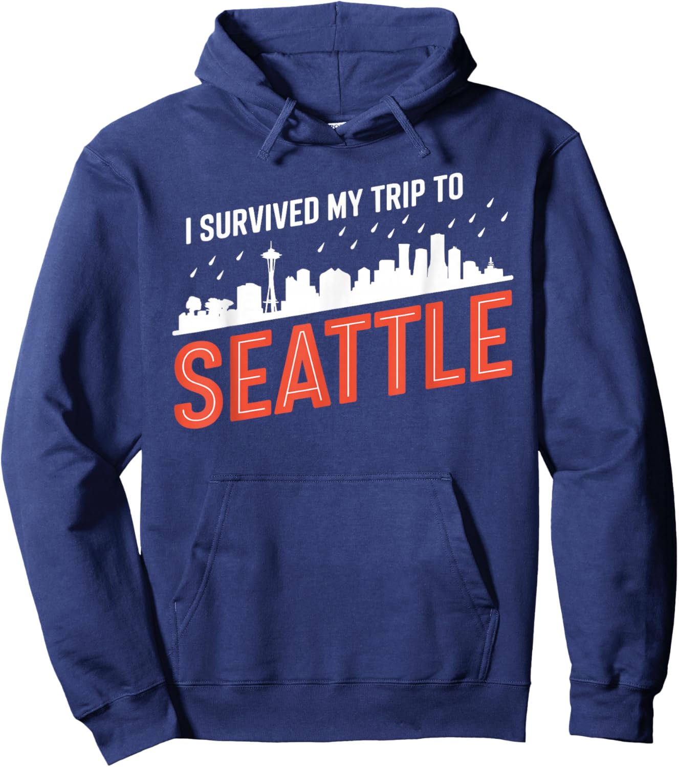 I Survived My Trip To SEATTLE Simple City SEATTLE Hoodie - Hoodie | Navy