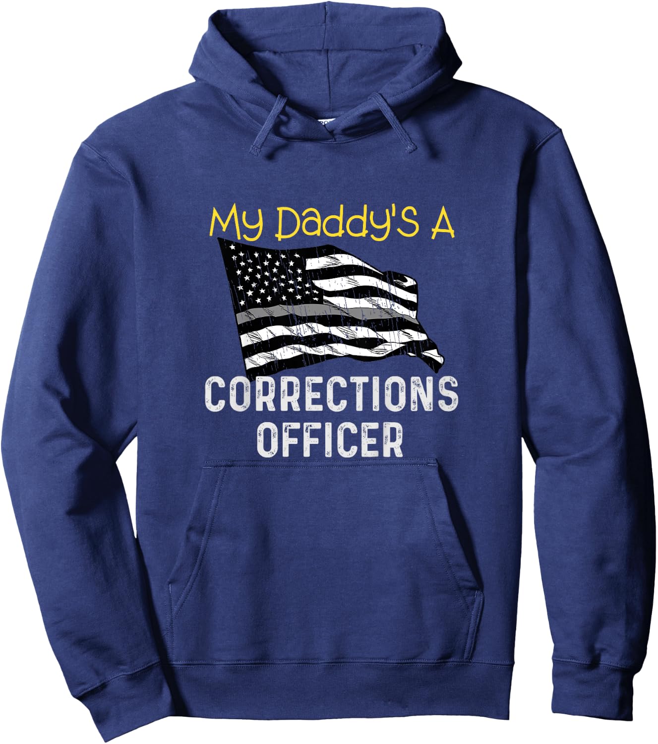 Corrections Officer Shirt Thin Silver Line Boys Girl Toddler Hoodie - Hoodie | Navy