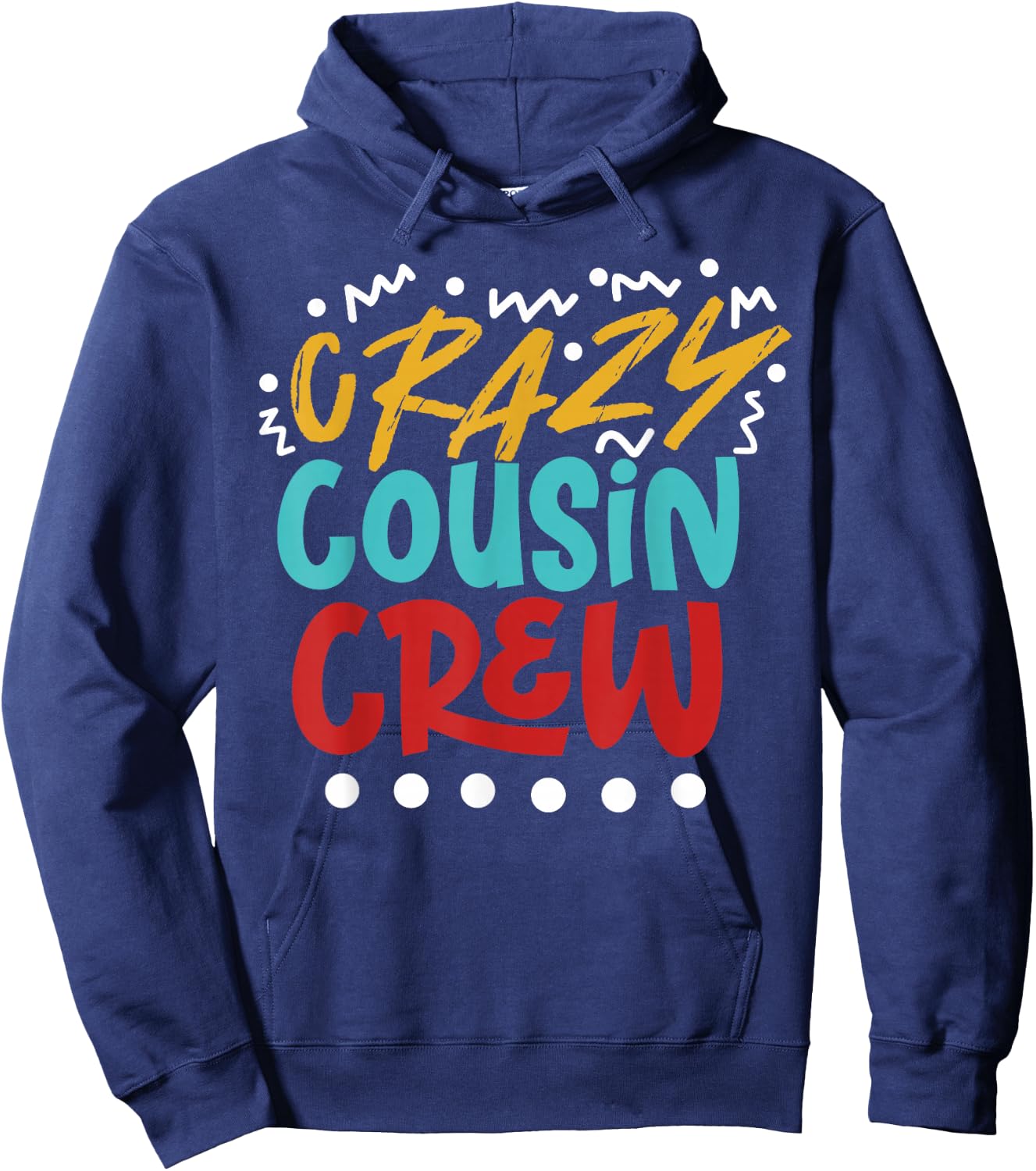 Crazy Cousin Crew Retro Vintage Hoodie - Hoodie | Navy