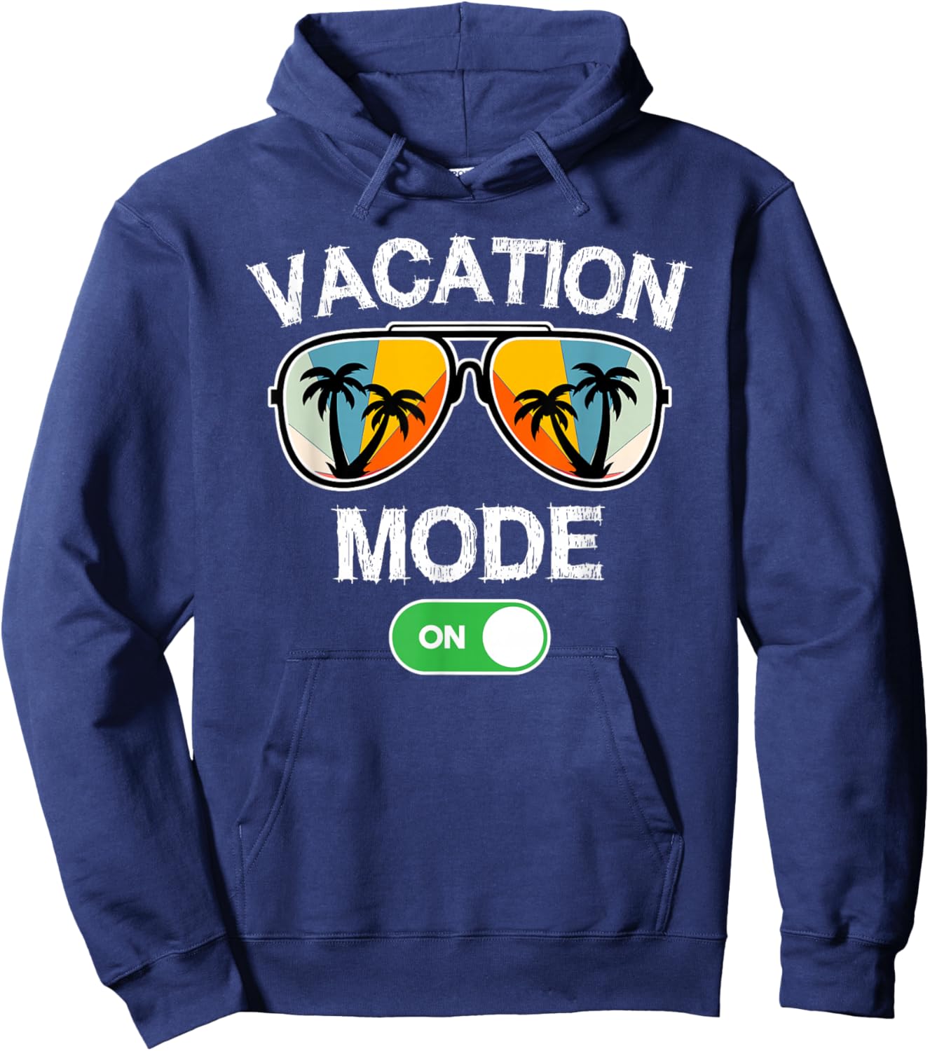 Vacation Mode On Sonnenbrille im Retro-Stil, witzig, für Familien geeignet Hoodie - Hoodie | Navy