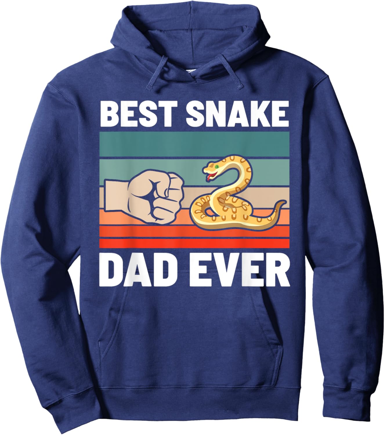 Best Snake Dad Ever Ball Python Owner Father's Day Retro Hoodie - Hoodie | Navy
