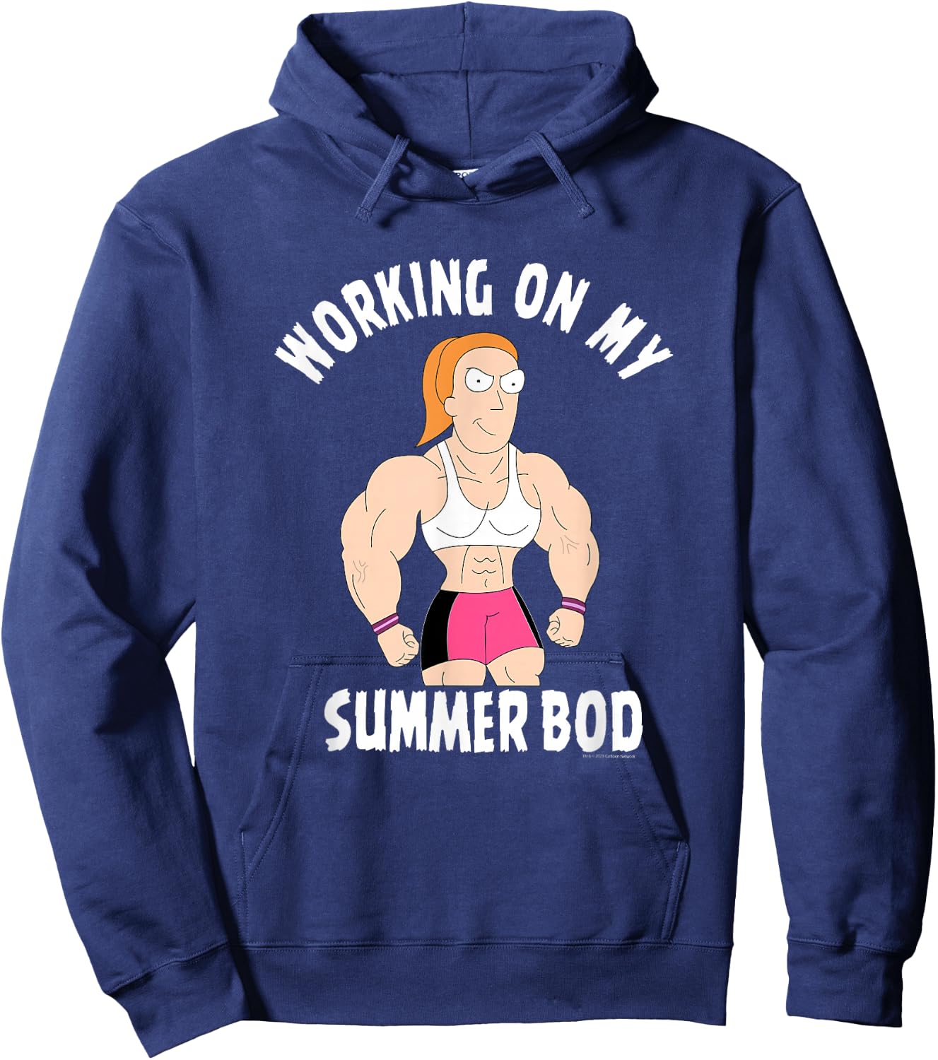 Rick and Morty Working on my Summer Body Hoodie - Hoodie | Navy