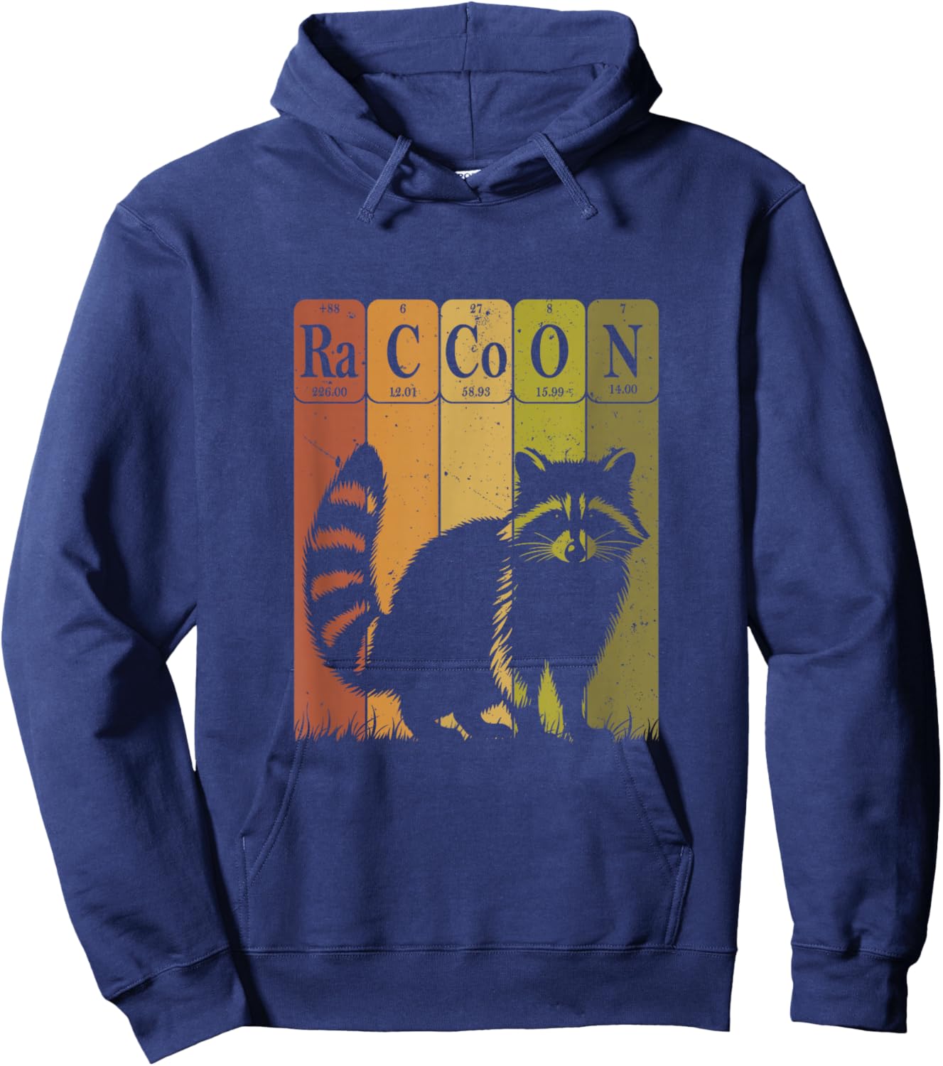 Raccoon Periodic Table of Elements Shirt Chemistry Racoon Hoodie - Hoodie | Navy