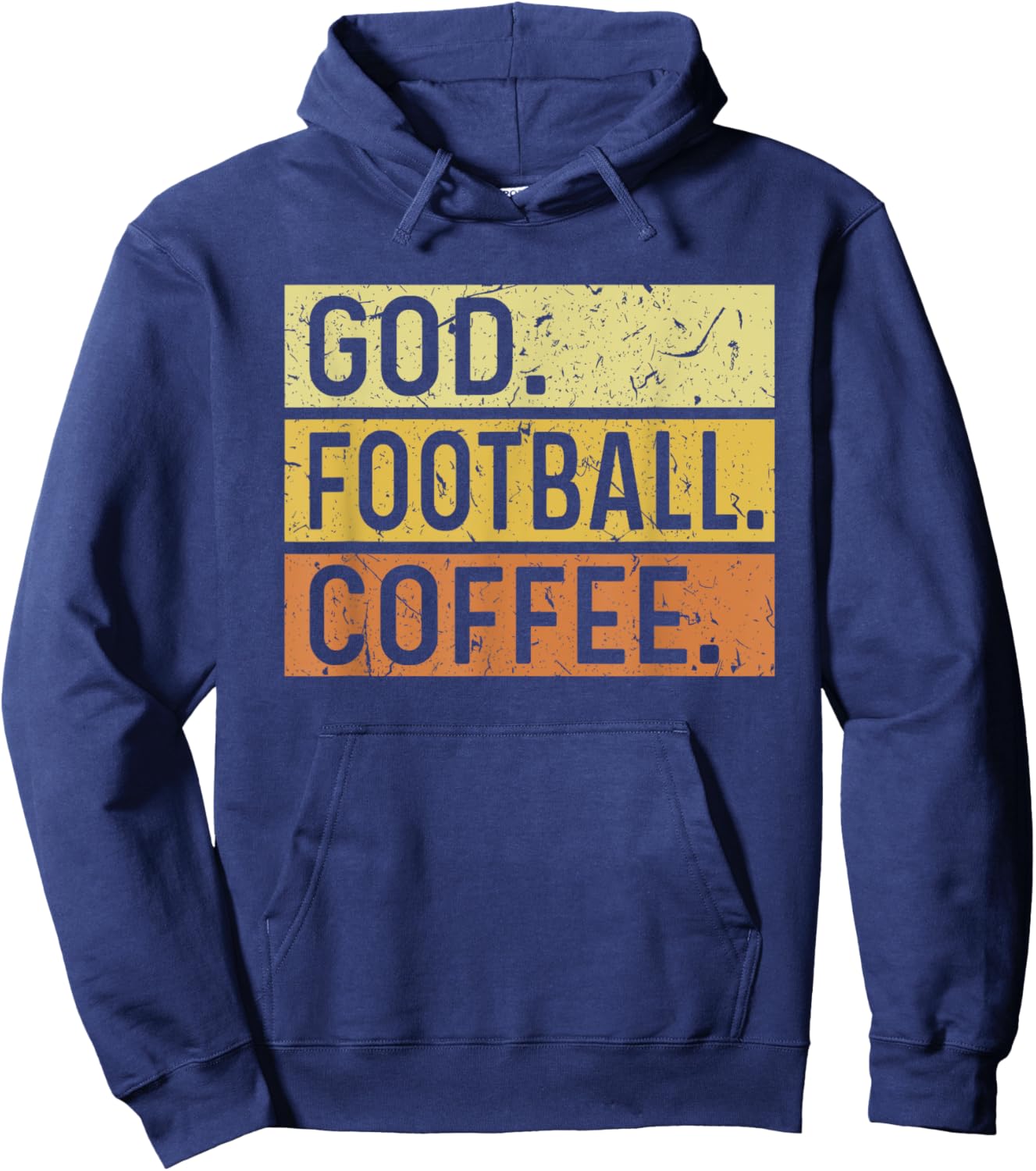 God Football Coffee Jesus Touchdown Football Player Hoodie - Hoodie | Navy