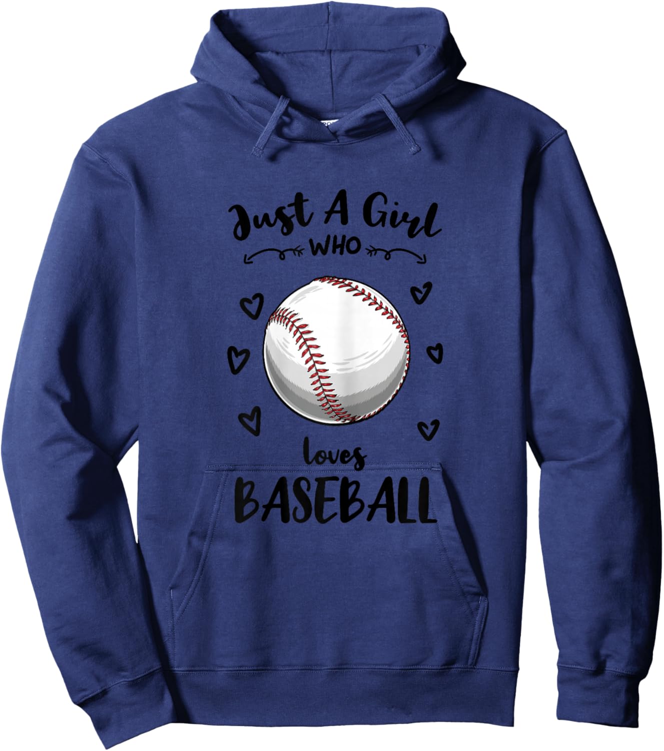 Just A Girl Who Loves Baseball Hoodie - Hoodie | Navy