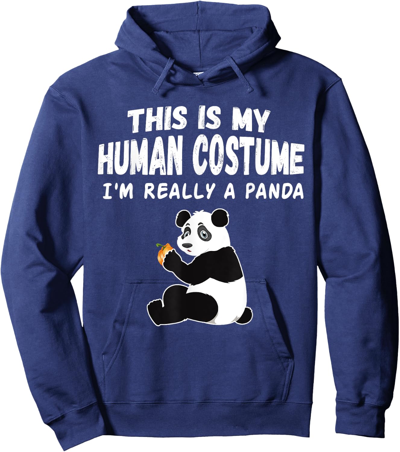 Cute This is My Human Costume I'm Really a Panda Halloween Hoodie - Hoodie | Navy