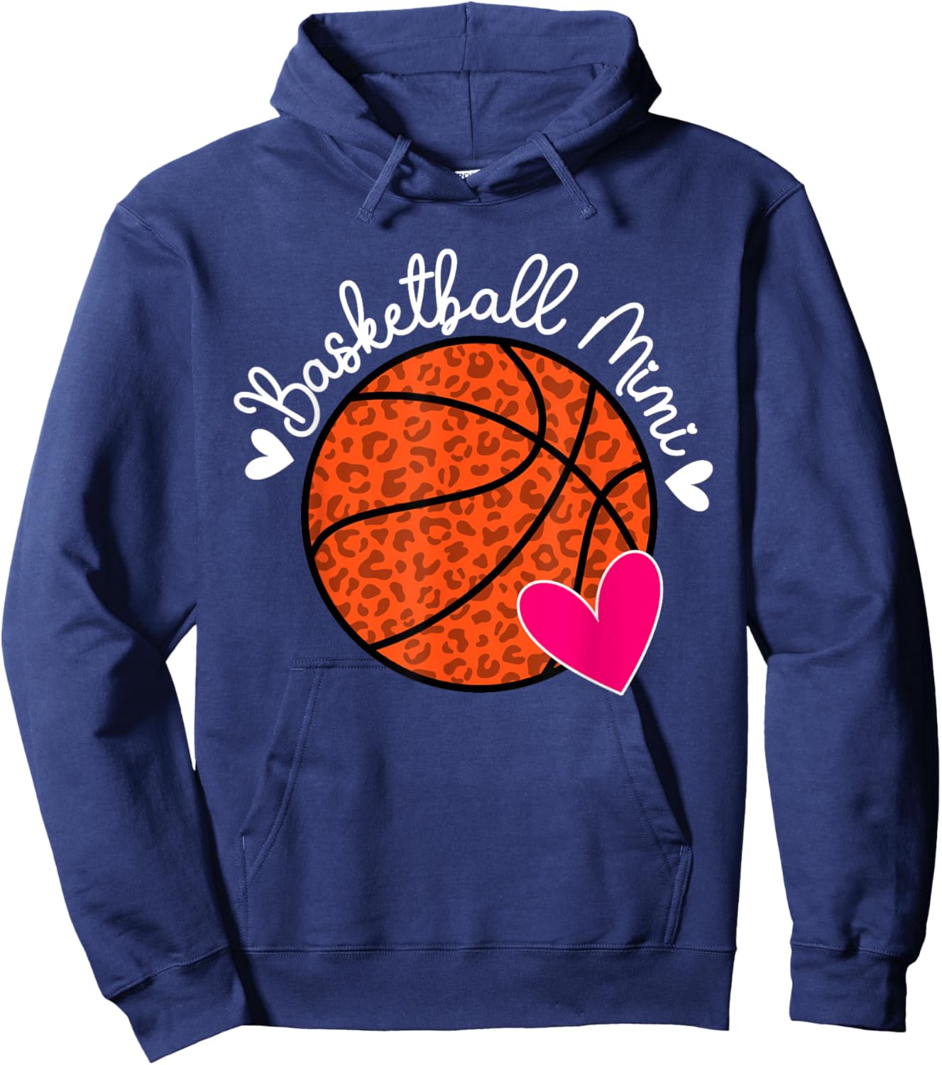 Basketball Mimi Heart Grandma Mimi Of A Basketball Player Hoodie - Hoodie | Navy