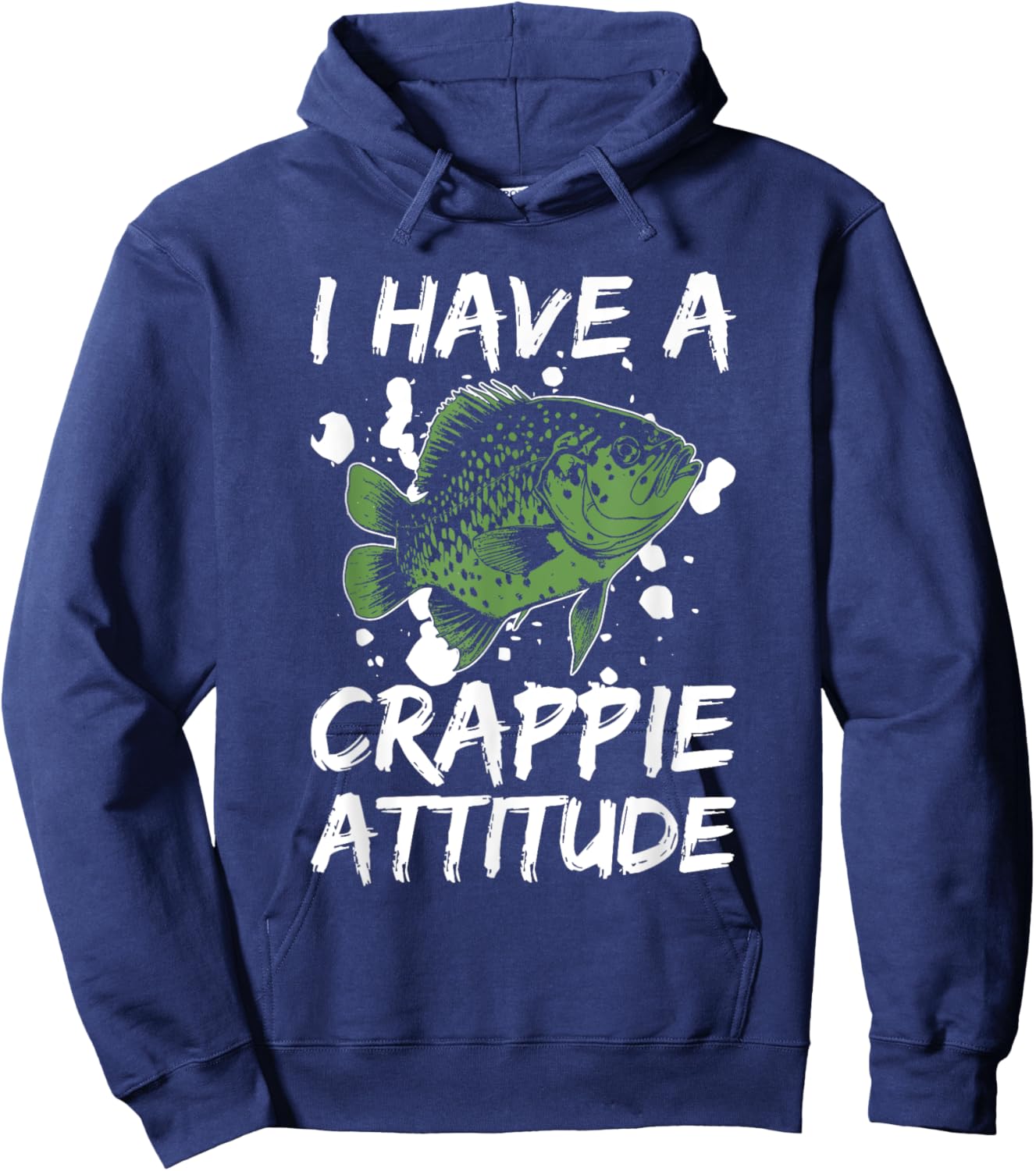 Crappie Attitude Design For Crappie Fishing Hoodie - Hoodie | Navy