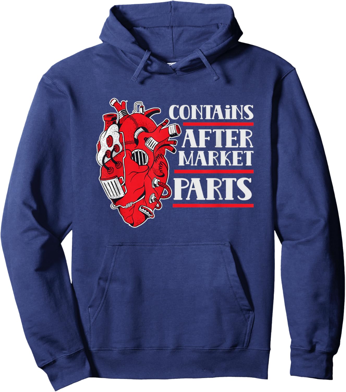 Includes Aftermarket Parts Patient Op Heart Surgery Hoodie - Hoodie | Navy