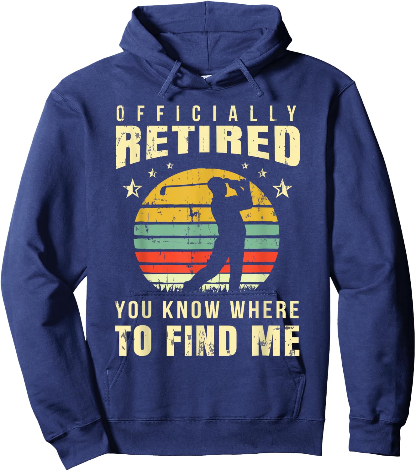 Retired Golf Gift Retirement Party Retiring Golfing Golfer Hoodie - Hoodie | Navy