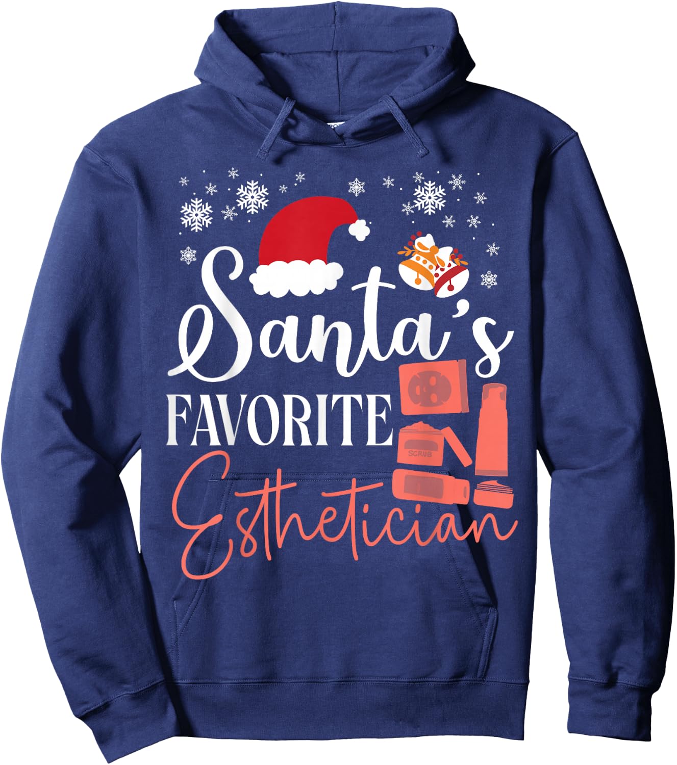 Cute Licensed Esthetician Skincare Beautician Christmas Hoodie - Hoodie | Navy