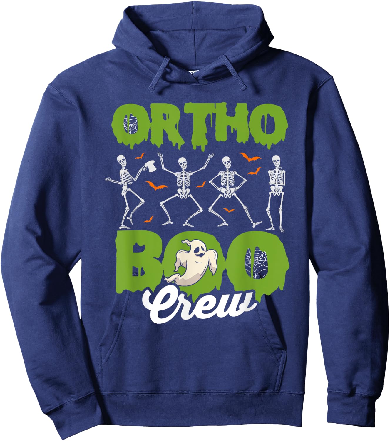 Ortho Squad Spooky Ortho Orthopedic Halloween Boo Crew Hoodie - Hoodie | Navy