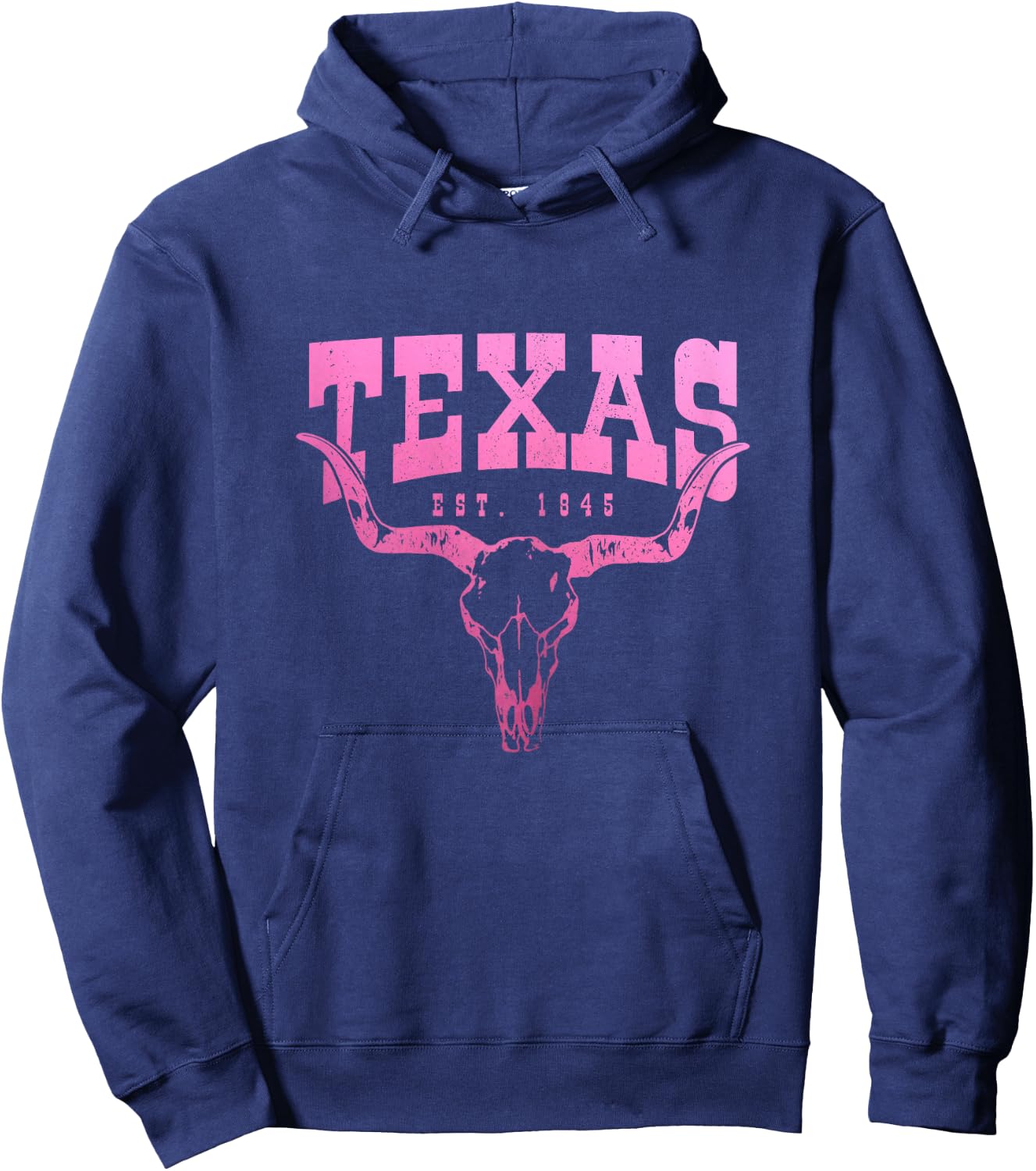 Texas Pride Est. 1845 TX Vintage Girls Hoodie - Hoodie | Navy
