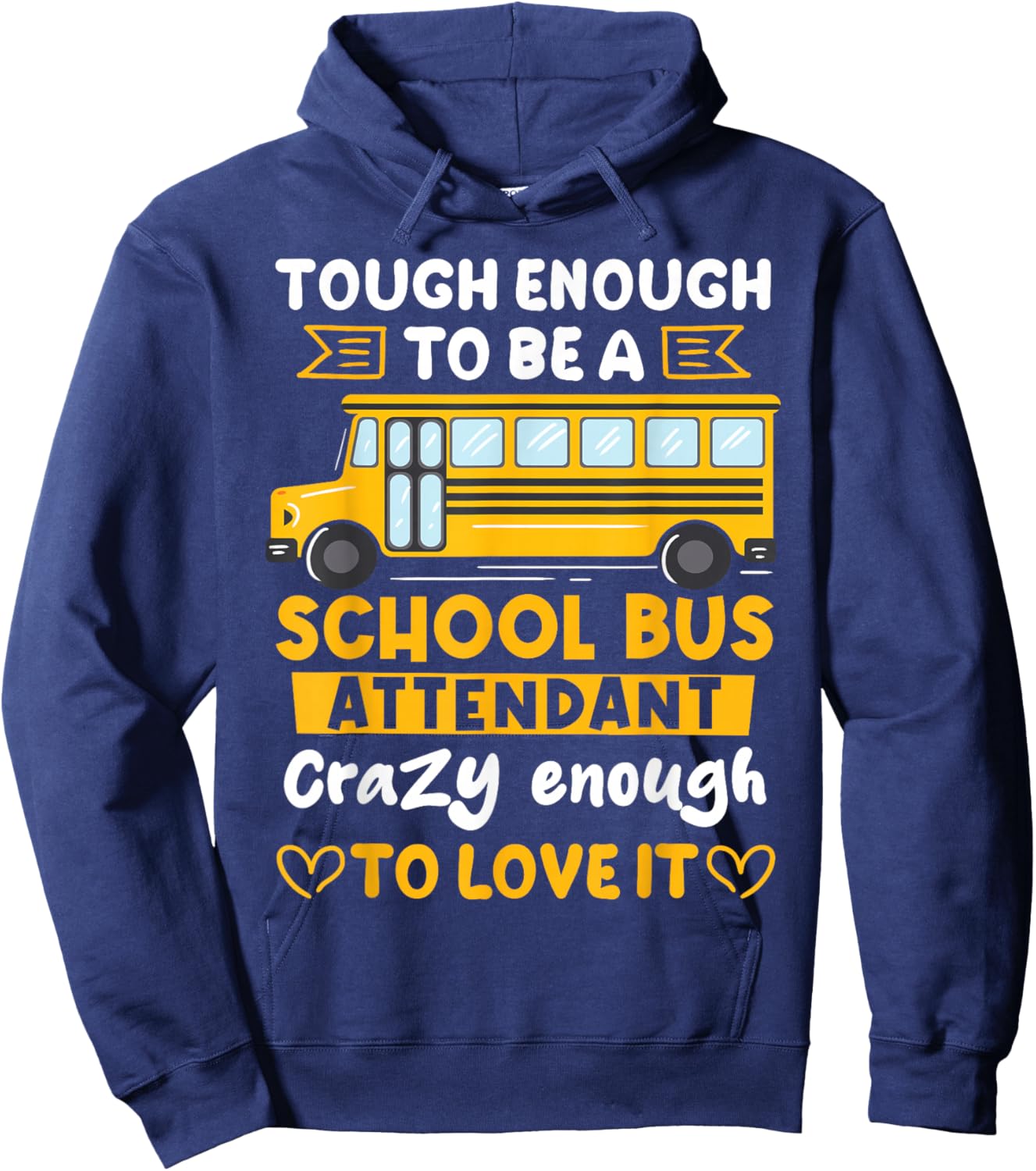 School Bus Monitor Bus Companion Student Transport Hoodie - Hoodie | Navy