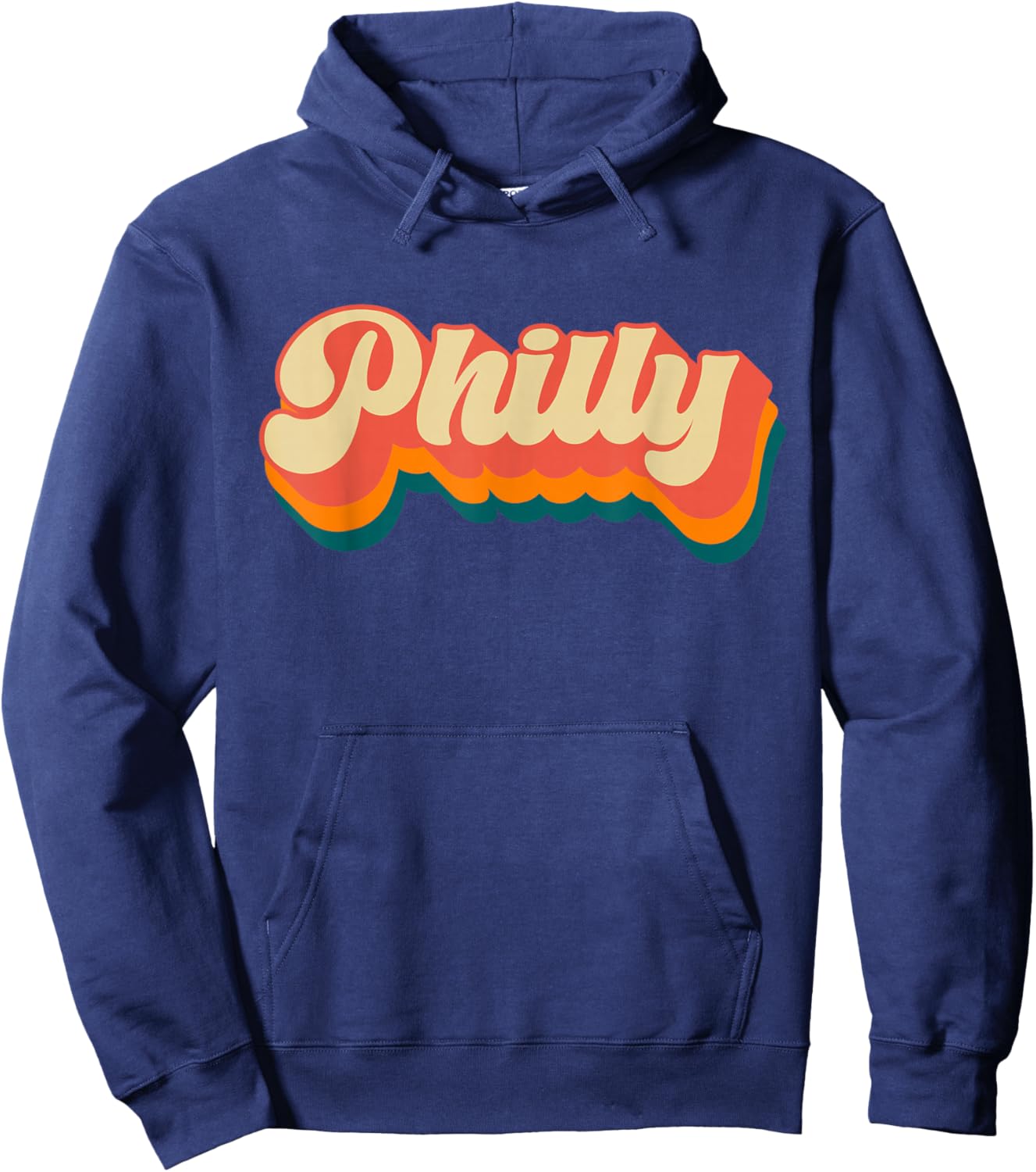 Retro Philly Philadelphia Hoodie - Hoodie | Navy