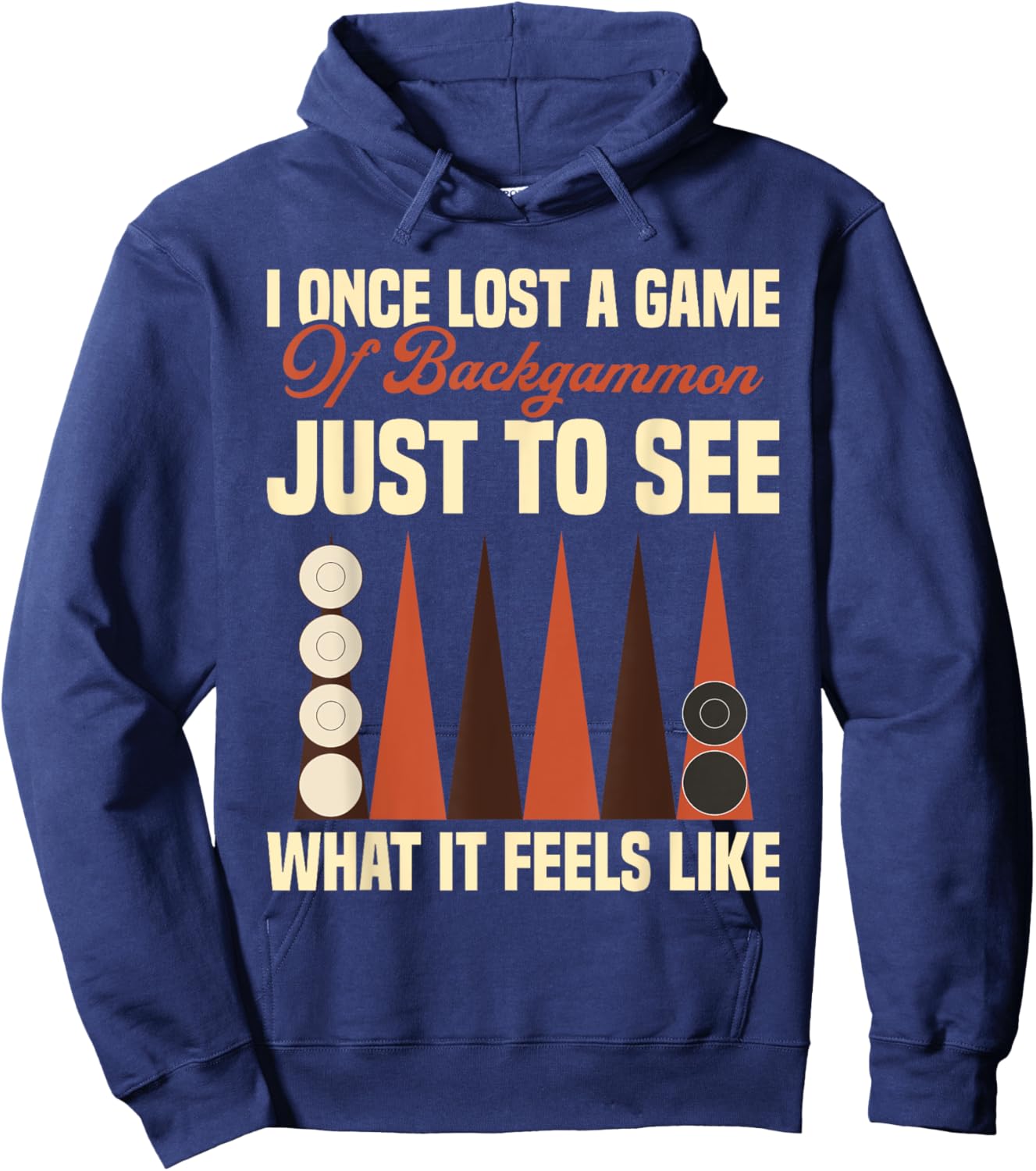 Backgammon Board Game Player Chips Pieces Backgammon Hoodie - Hoodie | Navy