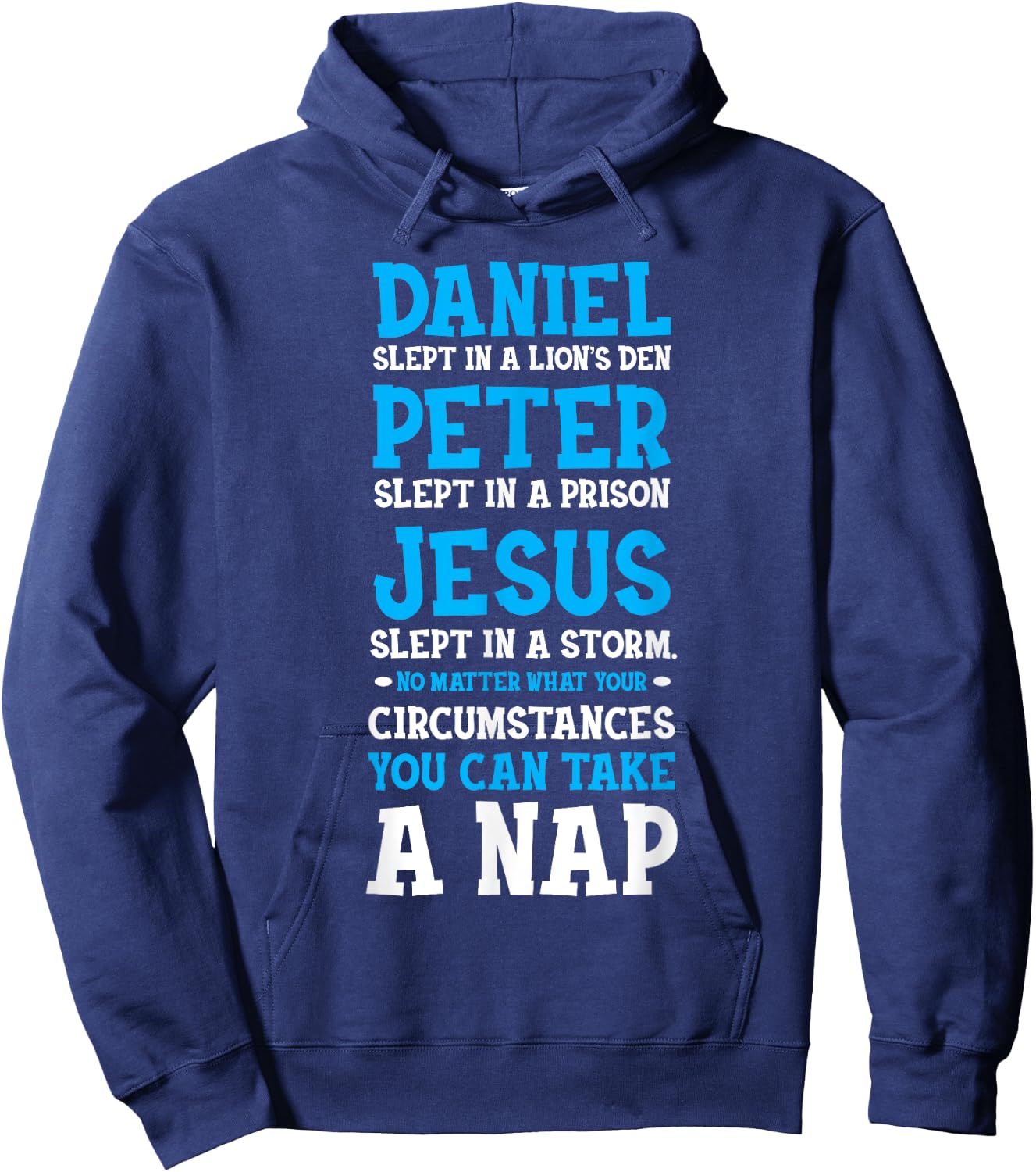 Funny Nap Lovers Sleeping Jesus Napping Gift Christian Humor Hoodie - Hoodie | Navy