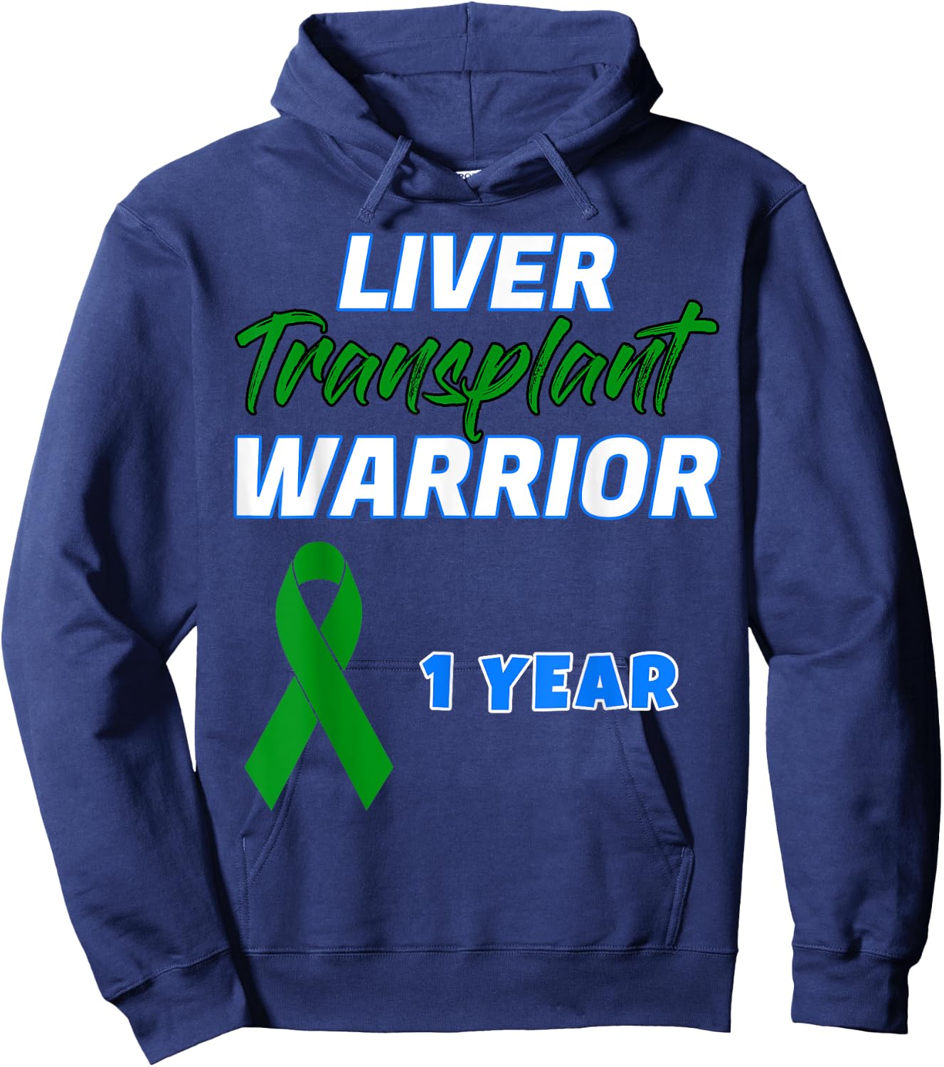 Liver Transplant First Anniversary One Year gift organ Hoodie - Hoodie | Navy