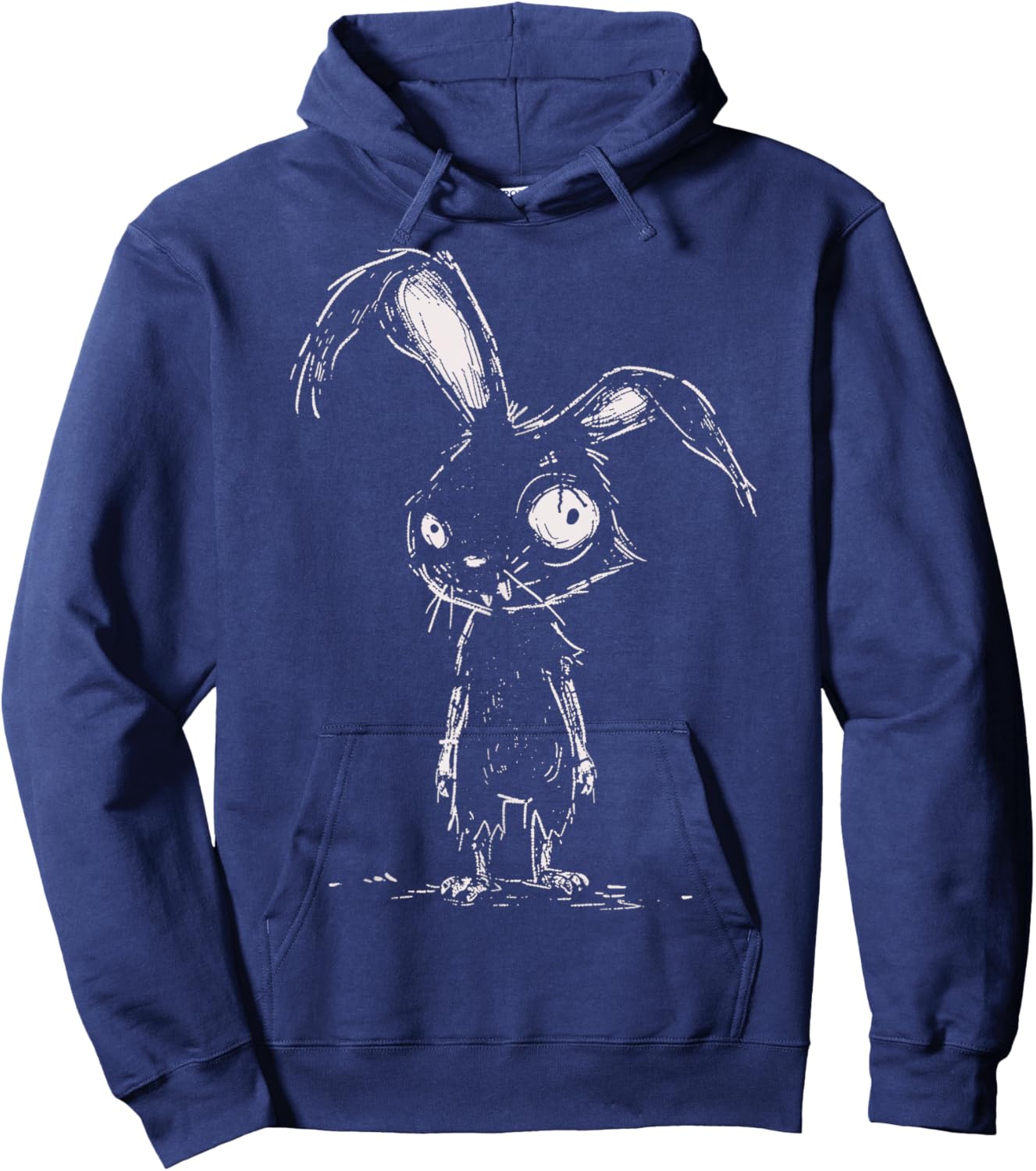 Weird Grunge Bunny Rabbit Alt Goth Cute Horror Aesthetic Hoodie - Hoodie | Navy