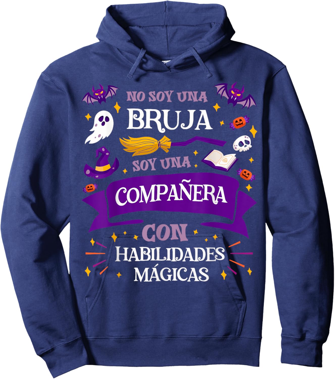 No Soy Una Bruja Soy Una Compañera Regalo Compañera Trabajo Hoodie - Hoodie | Navy