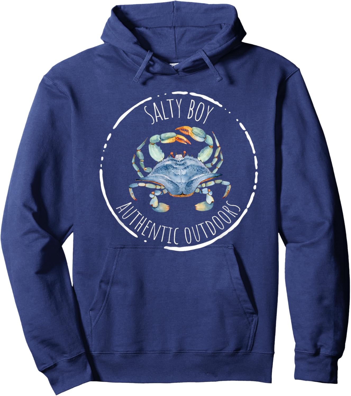 Salty Boy Salty Attitude Funny Fishing Crab Fishing Salty Hoodie - Hoodie | Navy